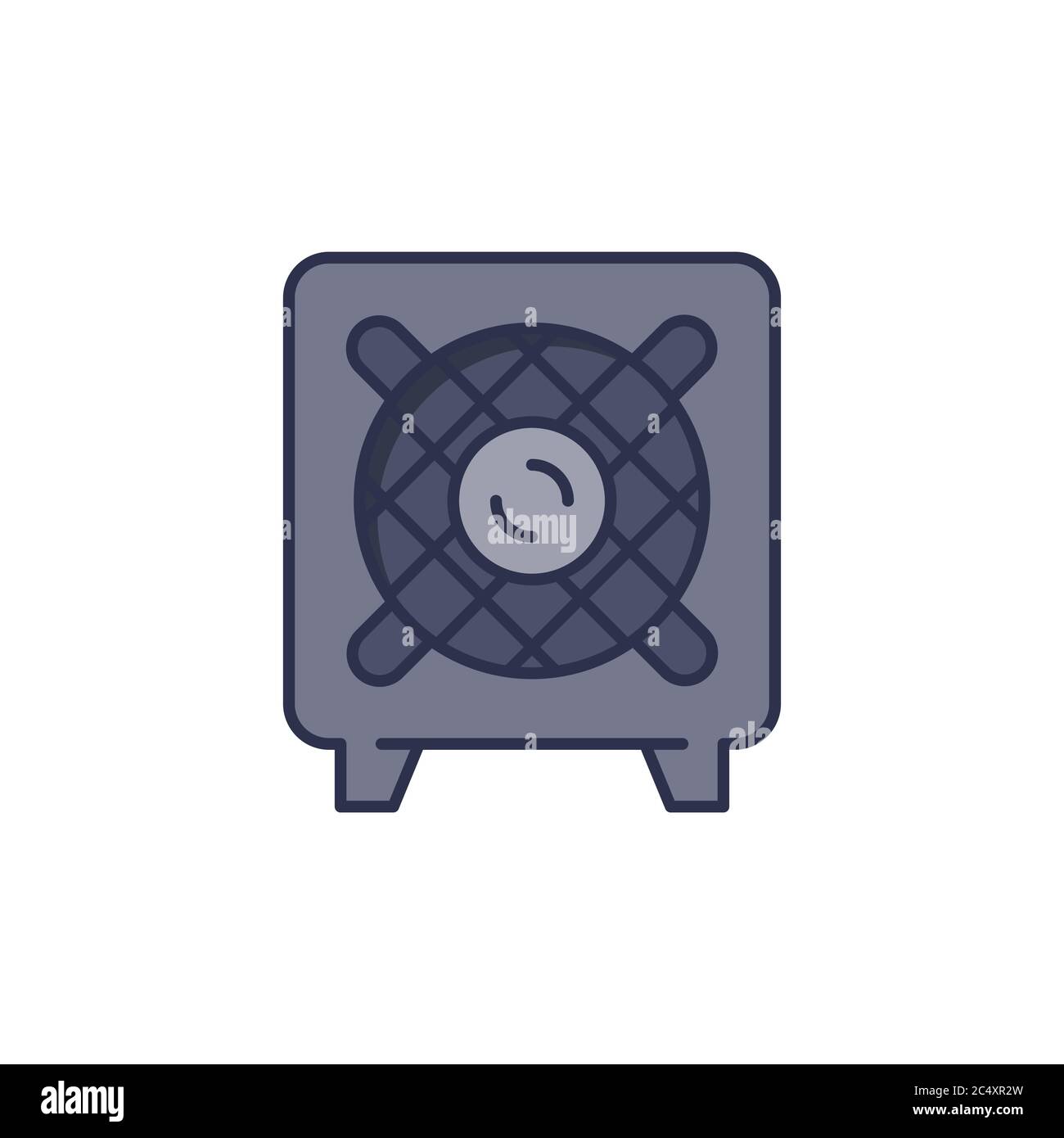 Vektorsymbol für tragbare Lautsprecher auf weißem Hintergrund isoliert Stock Vektor