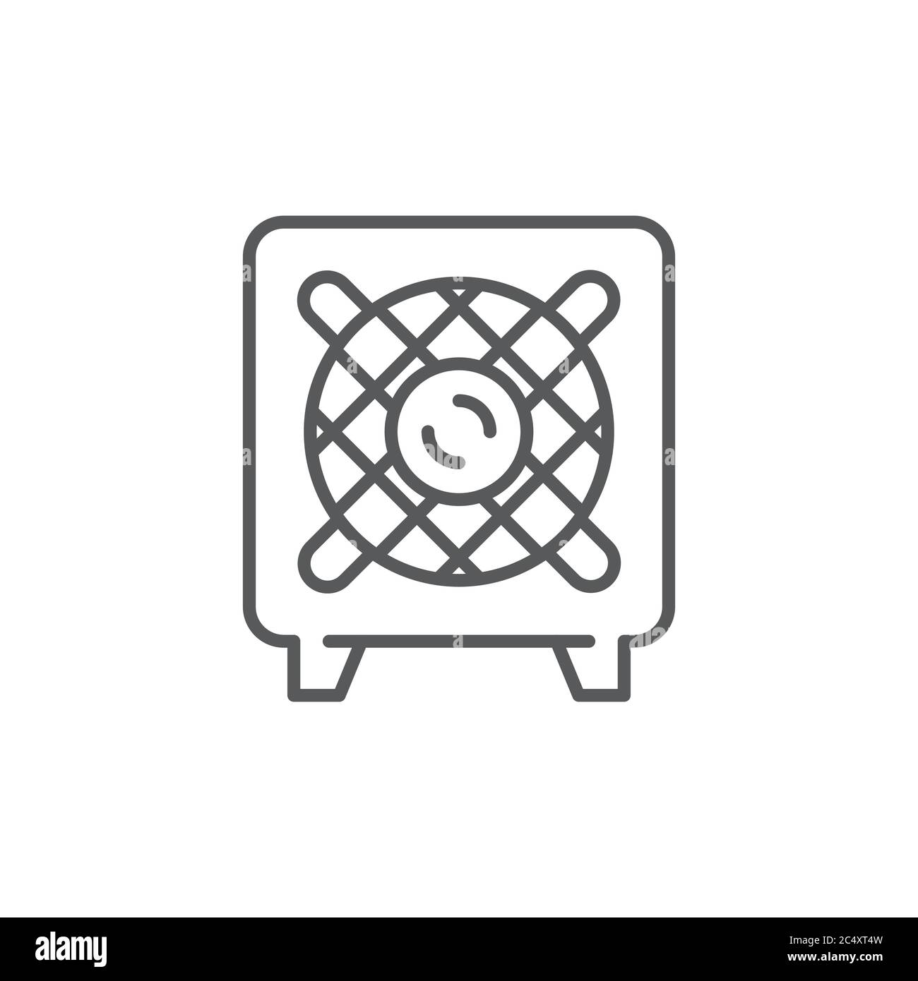 Vektorsymbol für tragbare Lautsprecher auf weißem Hintergrund isoliert Stock Vektor