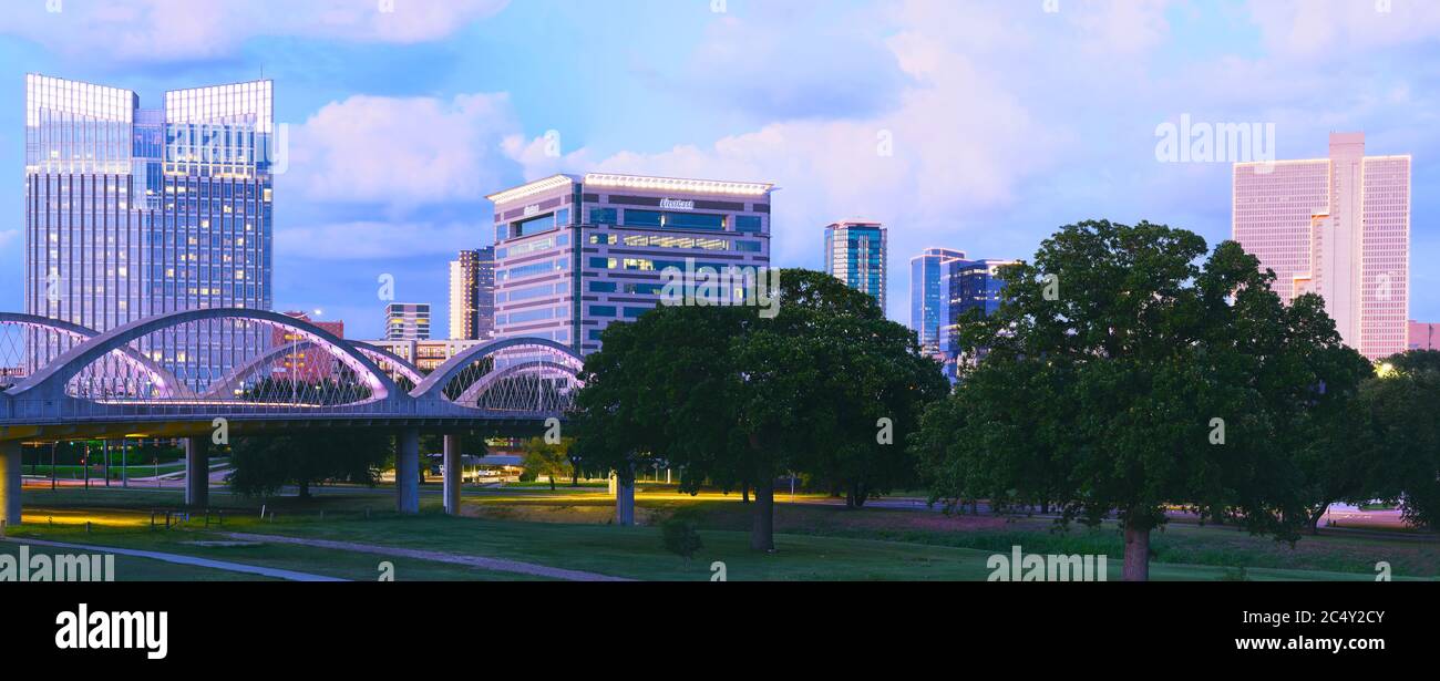 Fort Worth Skyline 063020 Stockfoto