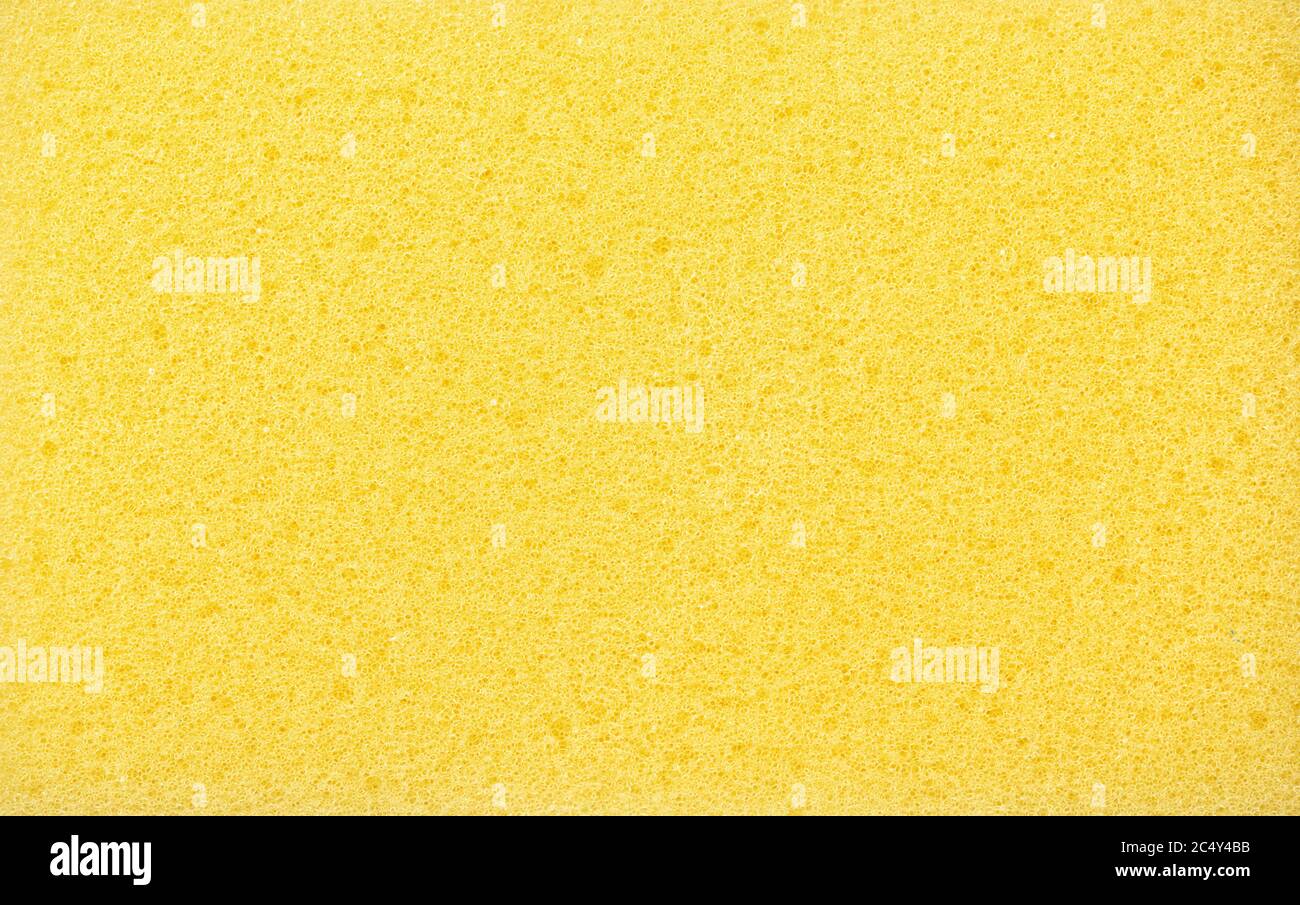 Gelbe Schwamm Textur Hintergrund Nahaufnahme. Stockfoto