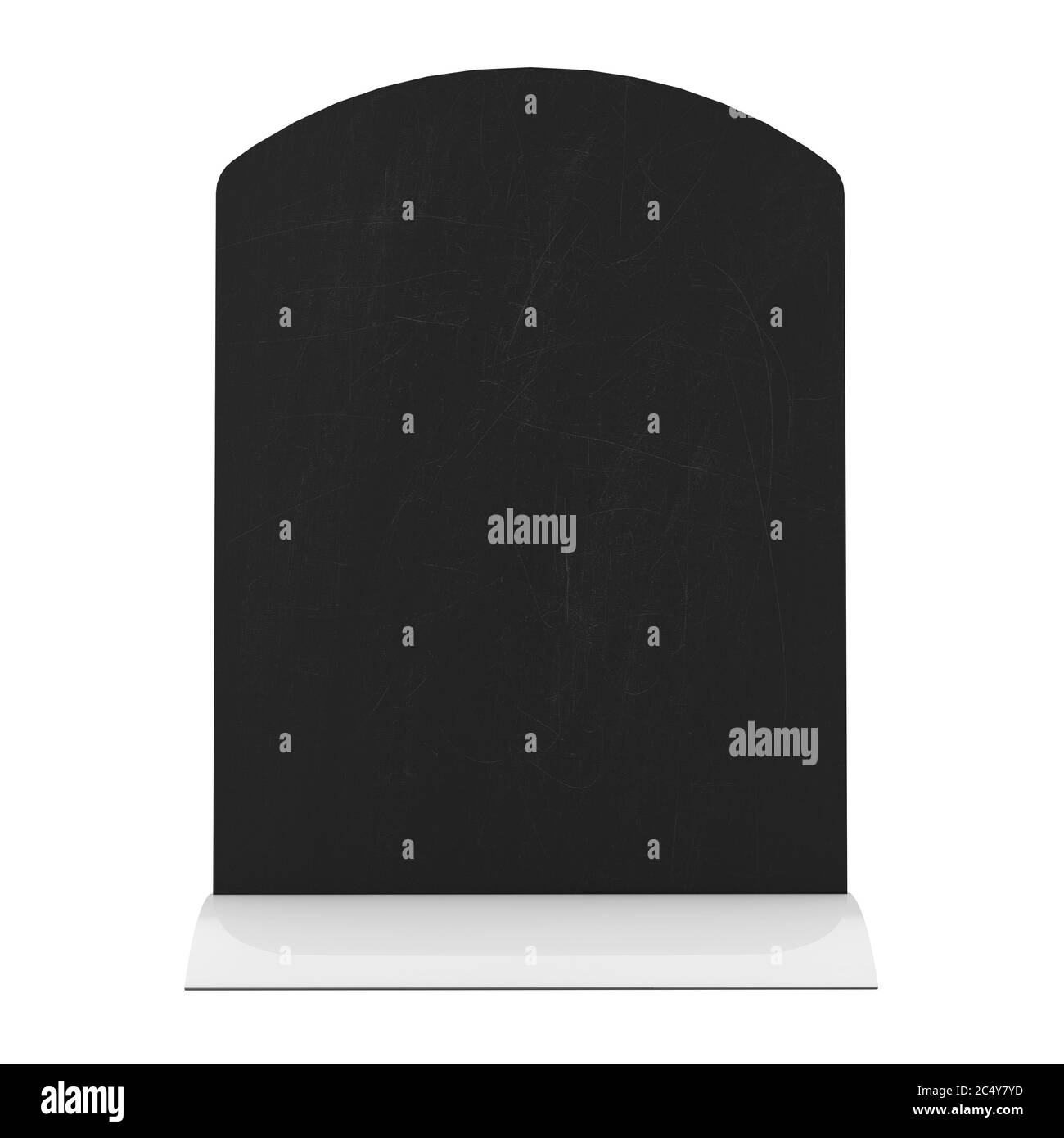 Modell Menu Bar, Restaurant oder Cafe Tisch Kreidetafel mit leerem Raum für Ihr Design auf weißem Hintergrund. 3d-Rendering Stockfoto