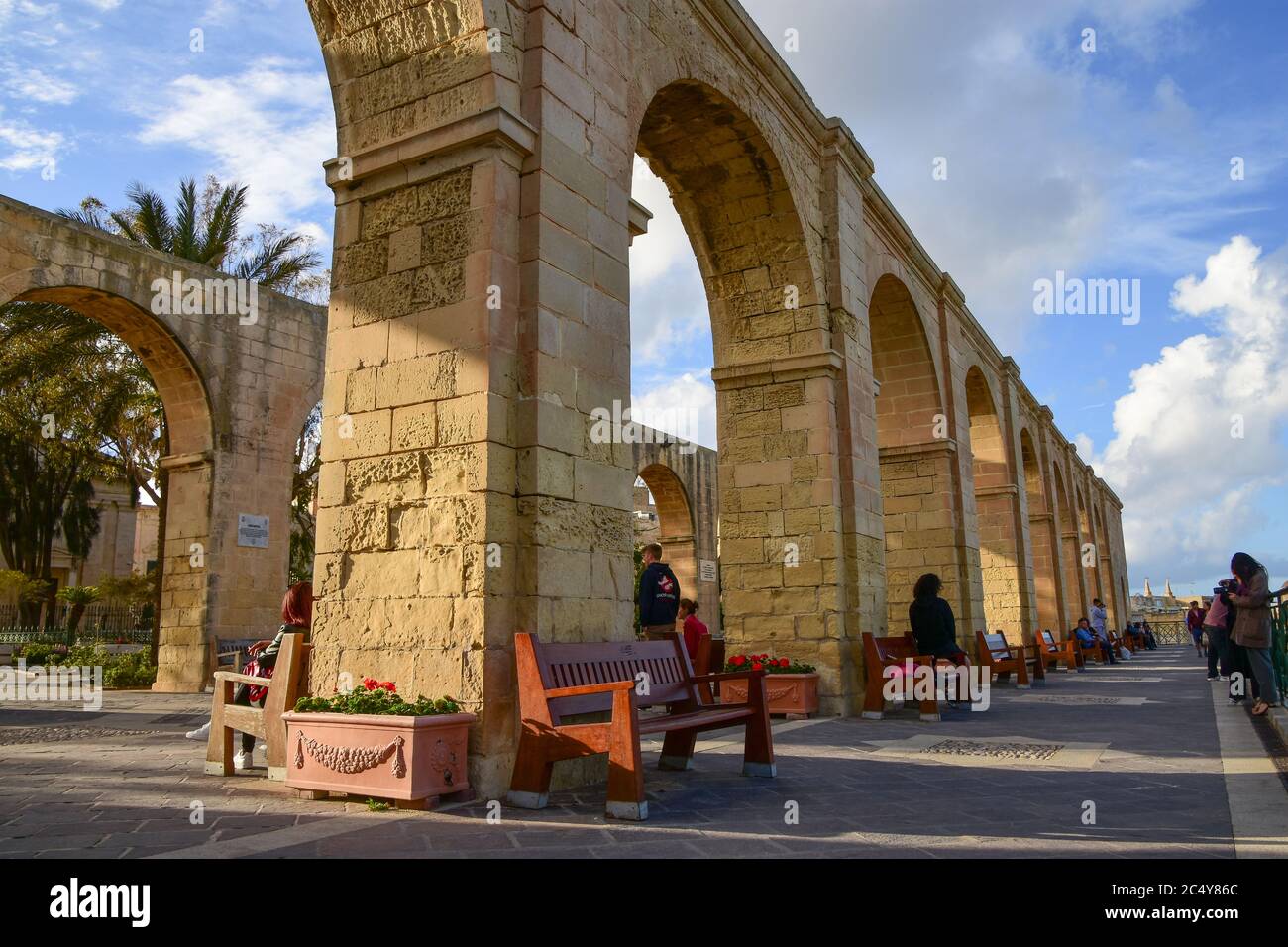 Upper Barrakka Gardens in Valletta, Malta Stockfoto