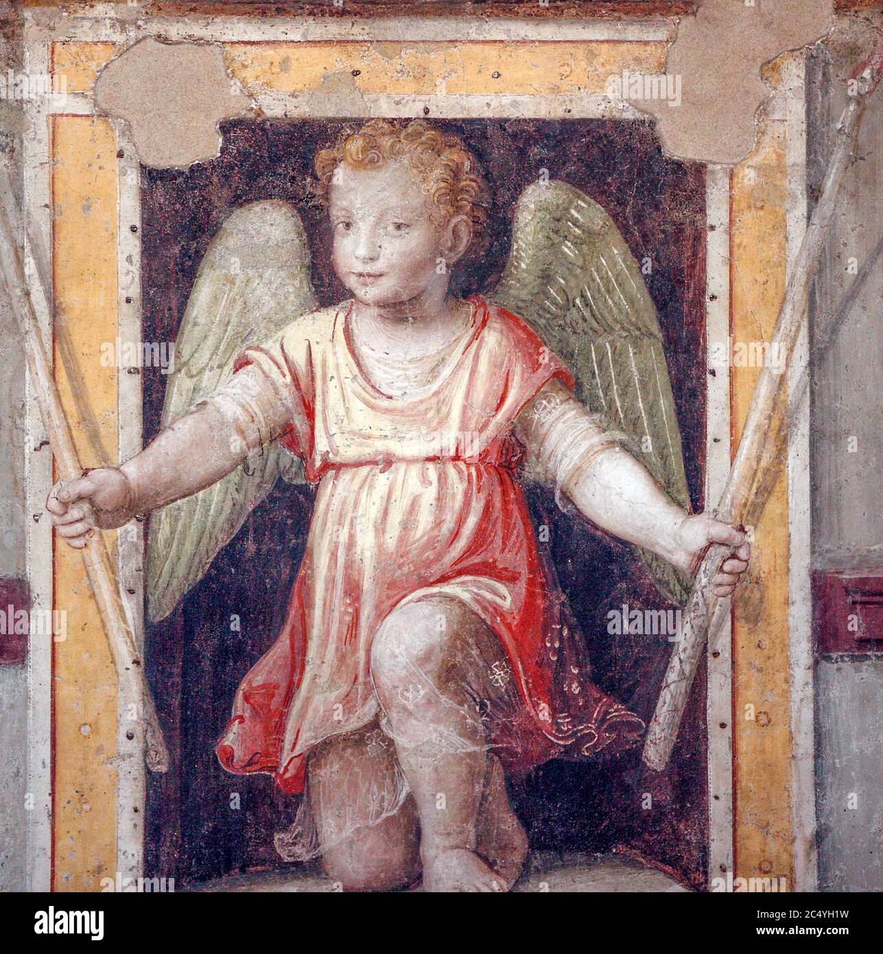 Italien Lombardei Mailand - Kirche San Maurizio al Monastero Maggiore - Engel mit Kerzen Stockfoto