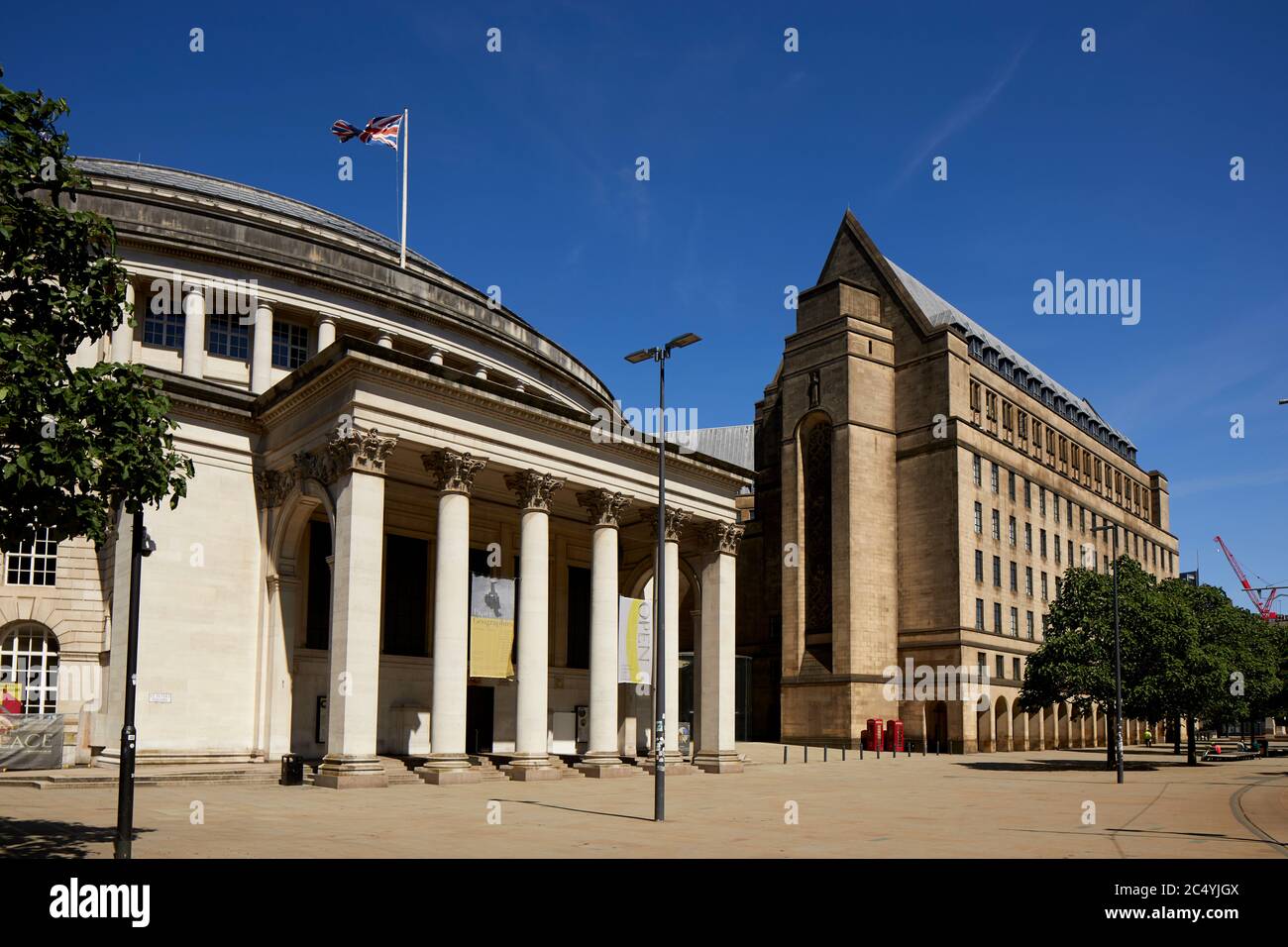 Manchester Stadtzentrum Wahrzeichen Kuppel geformten Sandstein manchester Central Library St. Peter's Square Stockfoto