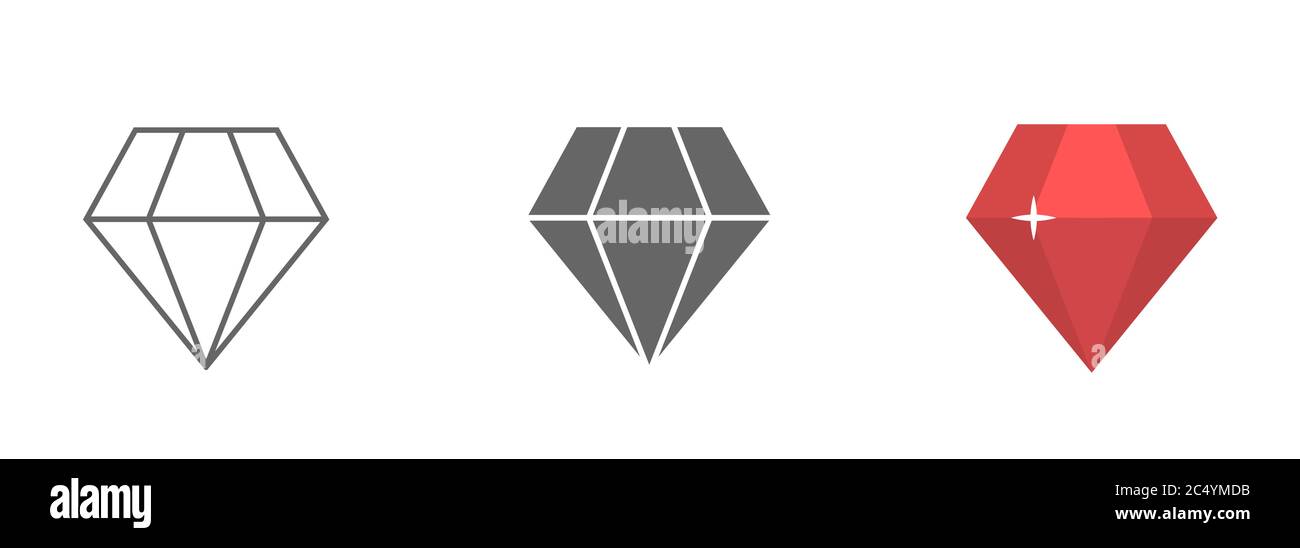 Symbole für Diamantvektoren Stock Vektor