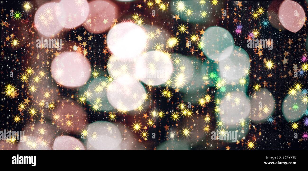 Schöner Urlaub Hintergrund mit Bokeh und Lichter Stockfoto