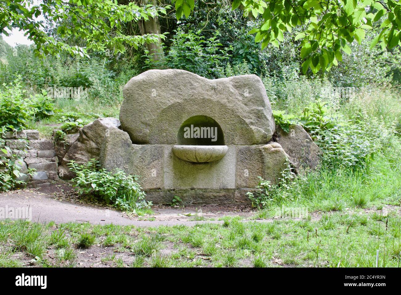 Motherstone Fountain ist ein ehemaliger Trinkbrunnen aus Stein in Greenwich Park Stockfoto