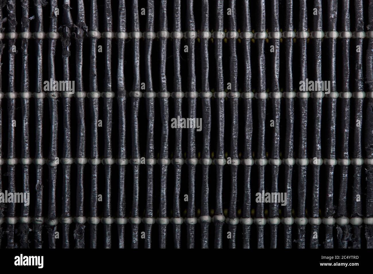 Verschmutzter Luftfilter. Hocheffizienter Luftfilter für HLK-System. Stockfoto Verschmutzter Luftfilter. Hocheffizienter Luftfilter für HLK-System. Stockfoto