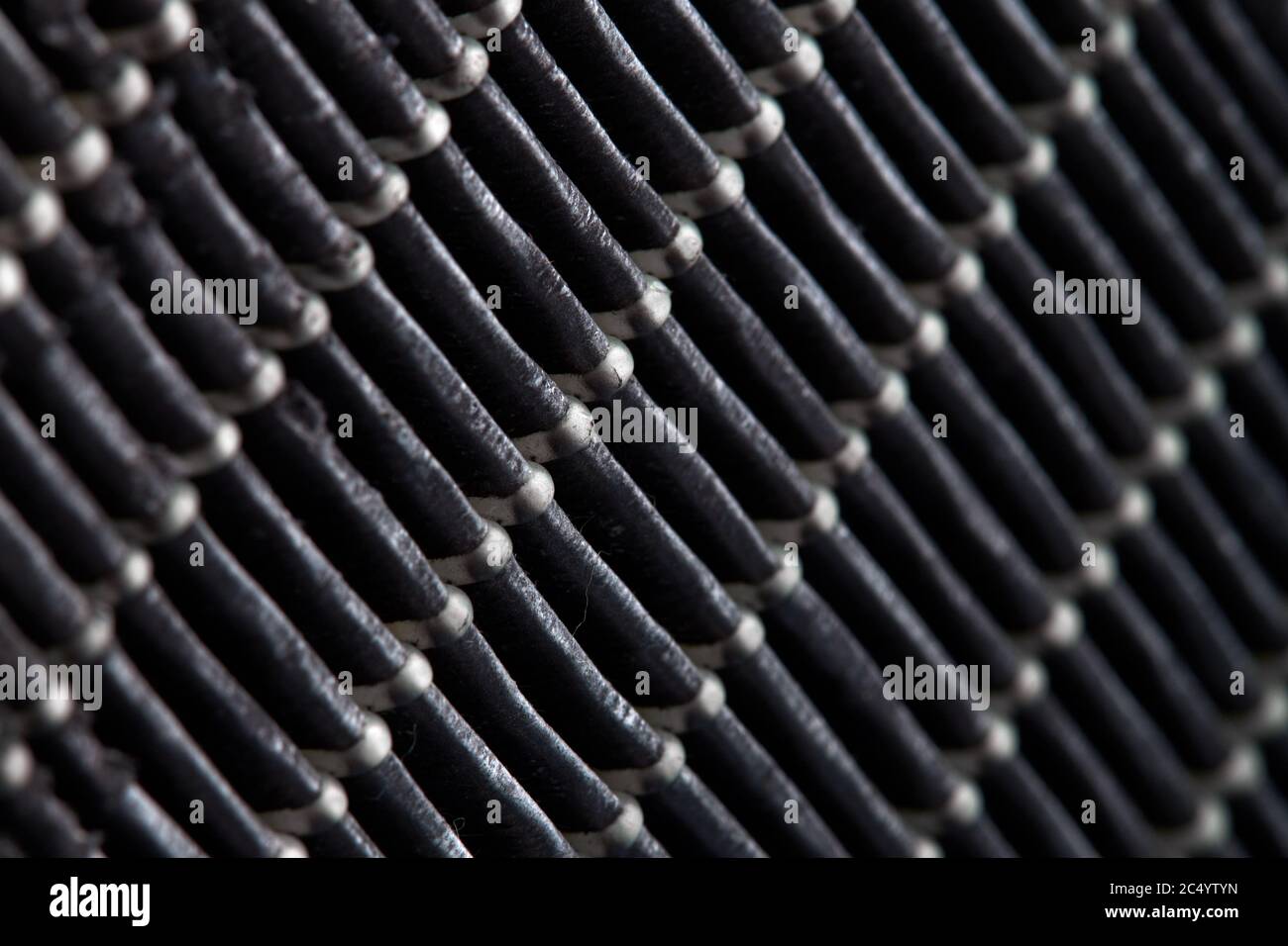 Verschmutzter Luftfilter. Hocheffizienter Luftfilter für HLK-System. Stockfoto Verschmutzter Luftfilter. Hocheffizienter Luftfilter für HLK-System. Stockfoto