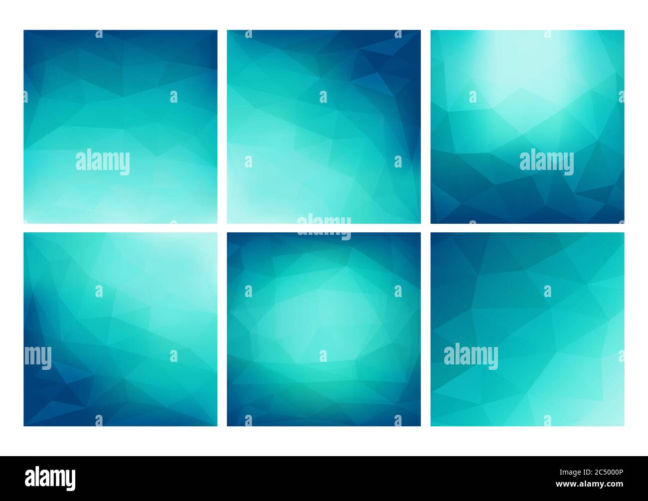 Quadratisches Hintergrund Vektor-Design für Social Media Beiträge und Promos. Blaues Polygonal-Design. Stock Vektor