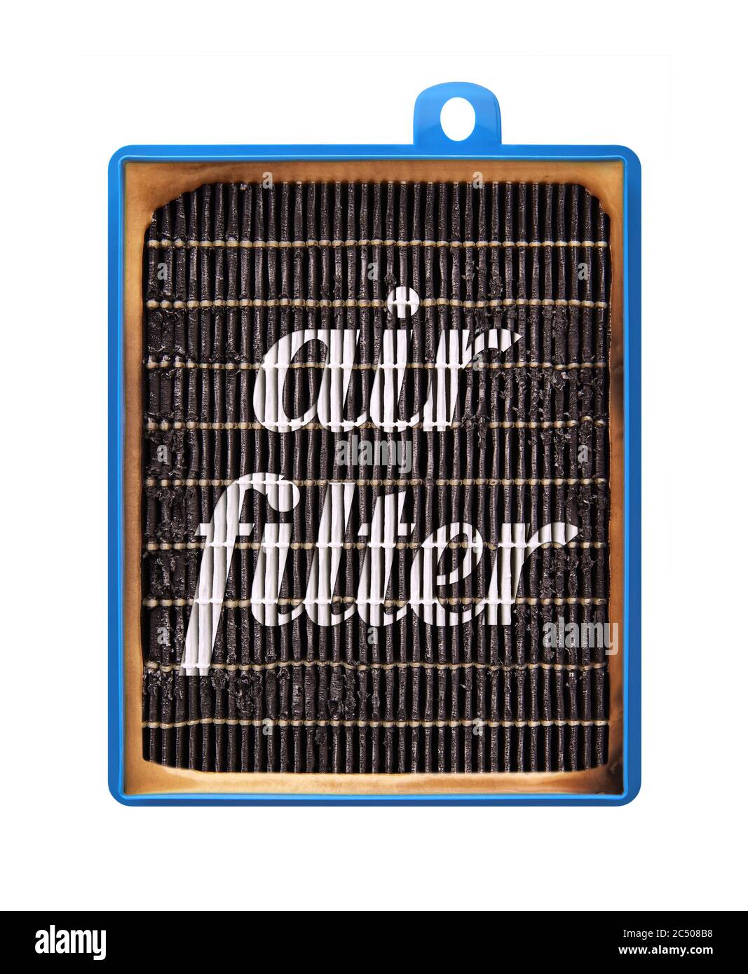 Hocheffizienter Luftfilter für HLK-System. Neuer und gebrauchter Filter. Stockfoto Hocheffizienter Luftfilter für HLK-System. Neuer und gebrauchter Filter. Stockfoto