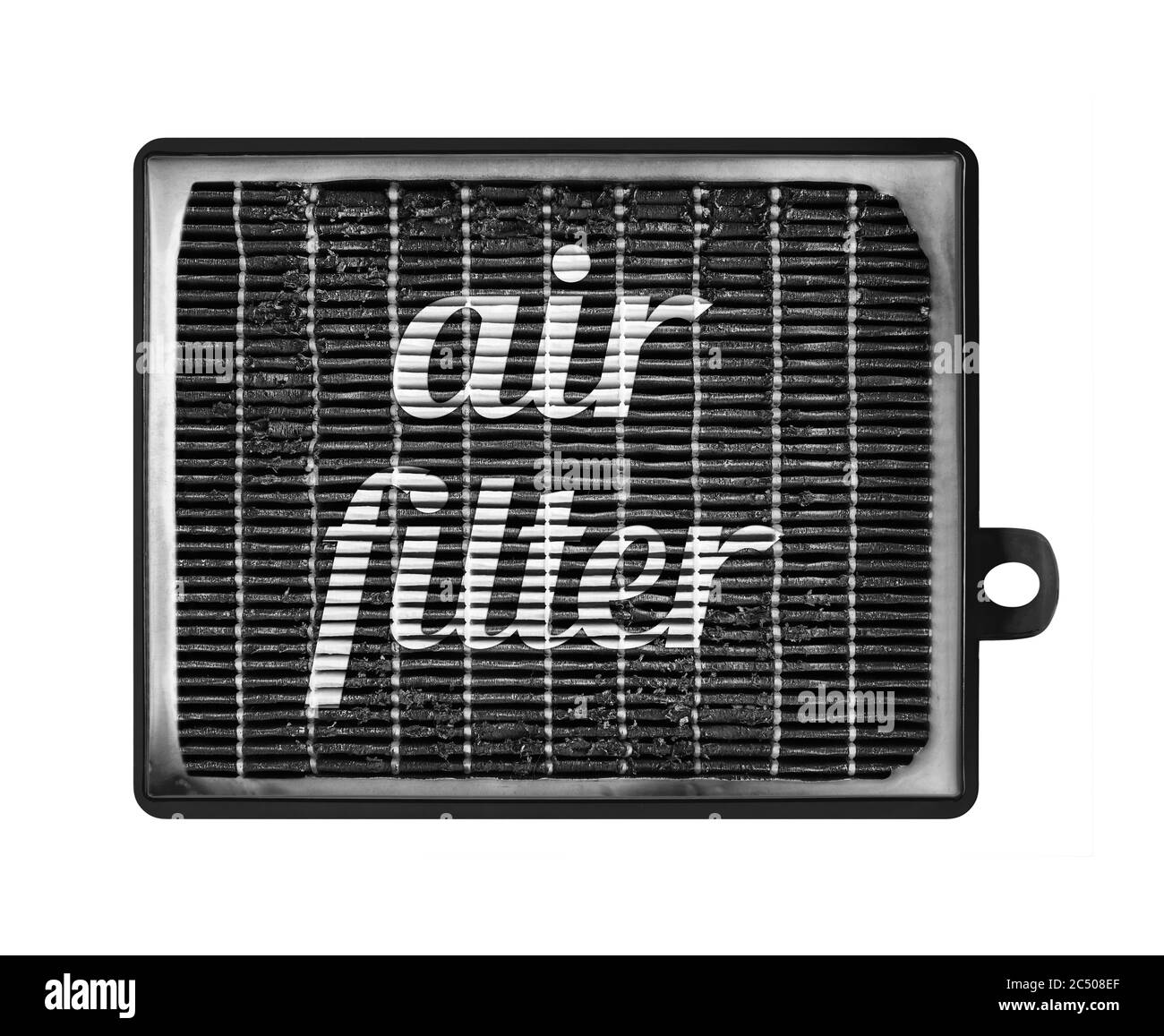 Hocheffizienter Luftfilter für HLK-System. Neuer und gebrauchter Filter. Stockfoto Hocheffizienter Luftfilter für HLK-System. Neuer und gebrauchter Filter. Stockfoto