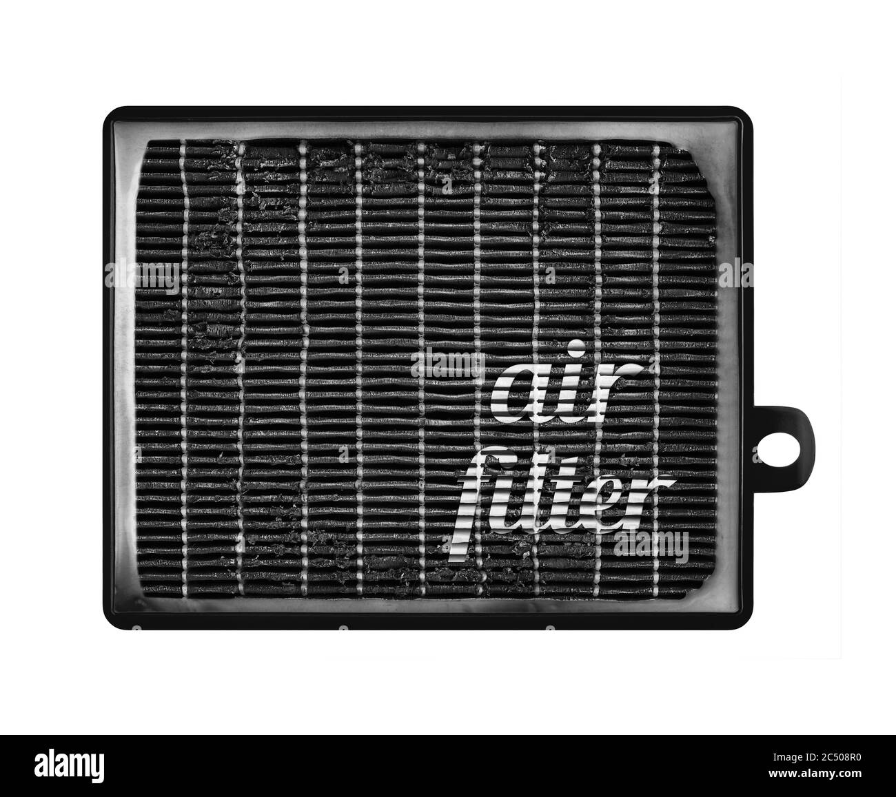 Hocheffizienter Luftfilter für HLK-System. Neuer und gebrauchter Filter. Stockfoto Hocheffizienter Luftfilter für HLK-System. Neuer und gebrauchter Filter. Stockfoto