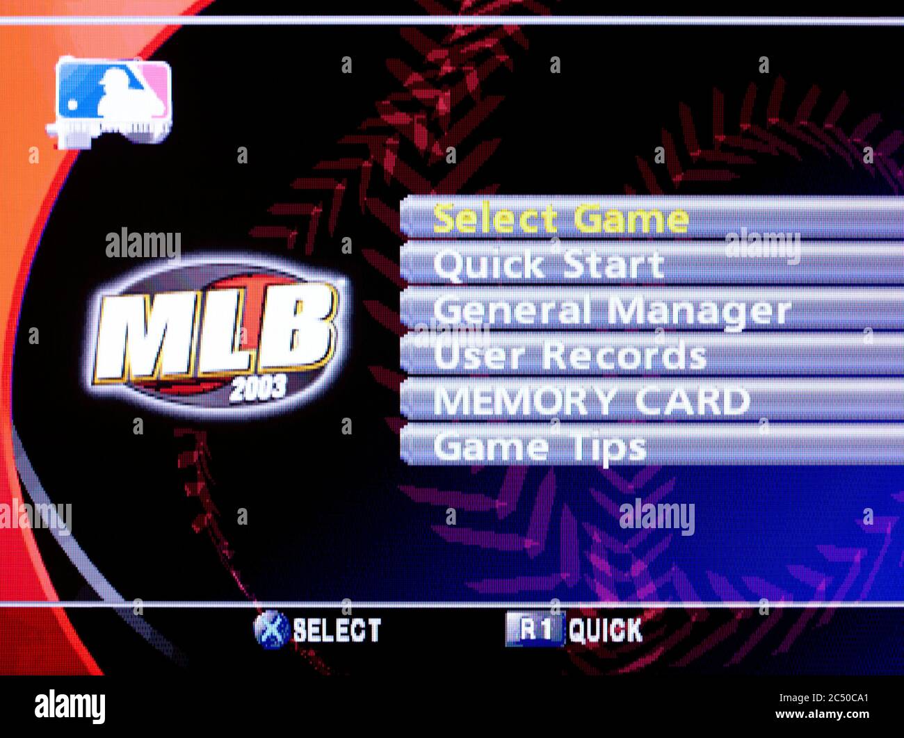 MLB 2003 – Sony PlayStation 1 PS1 PSX – nur für redaktionelle Zwecke Stockfoto