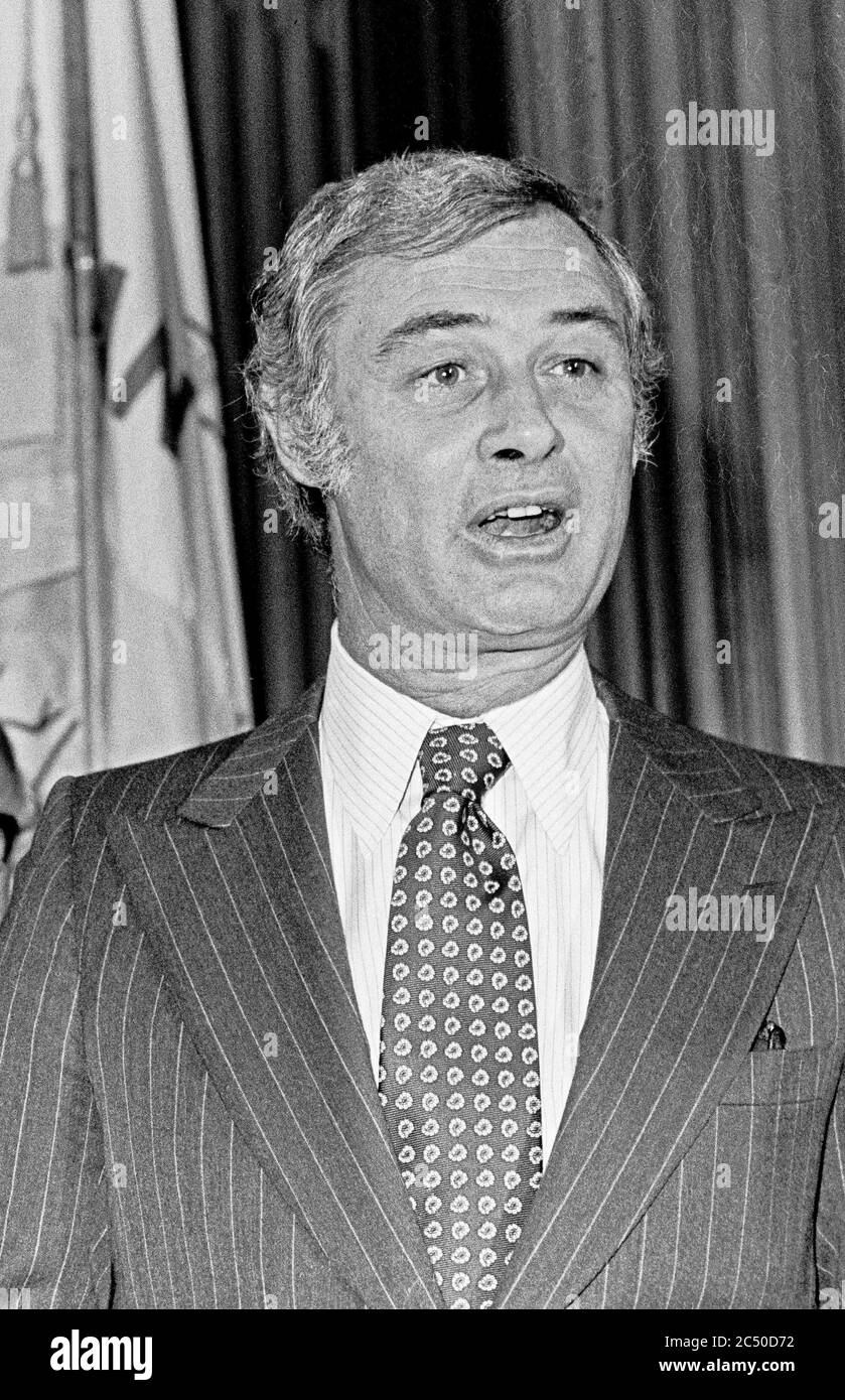 George Moscone, Bürgermeister Von San Francisco, 3. Januar 1977 Stockfoto