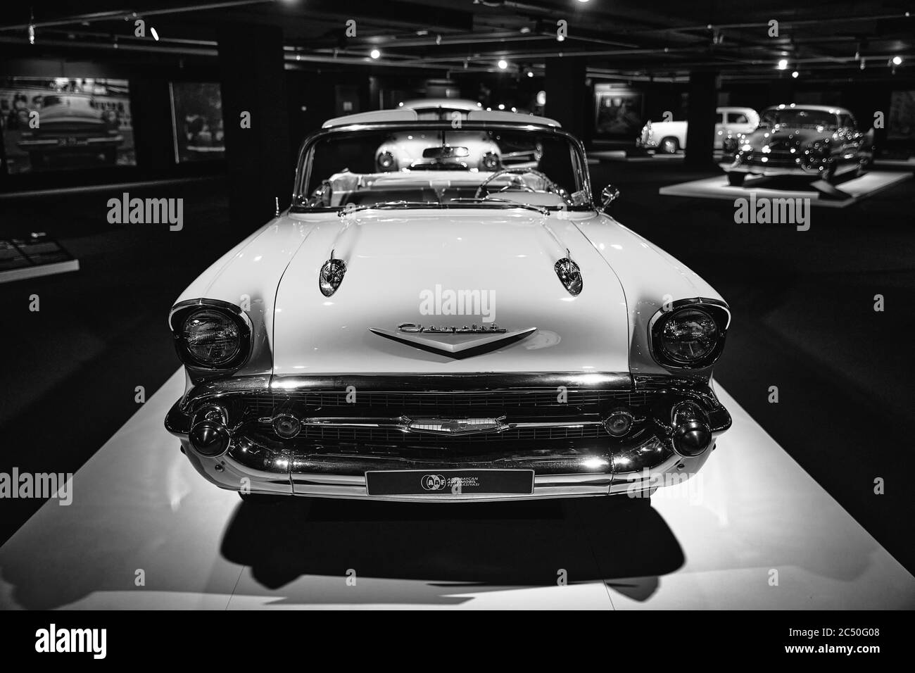 Chevrolet Bel Air. American Full-Size-Auto von der Chevrolet Division der General Motors Corporation produziert. Retro-Auto. Ausstellung Classic Car - Heydar Stockfoto