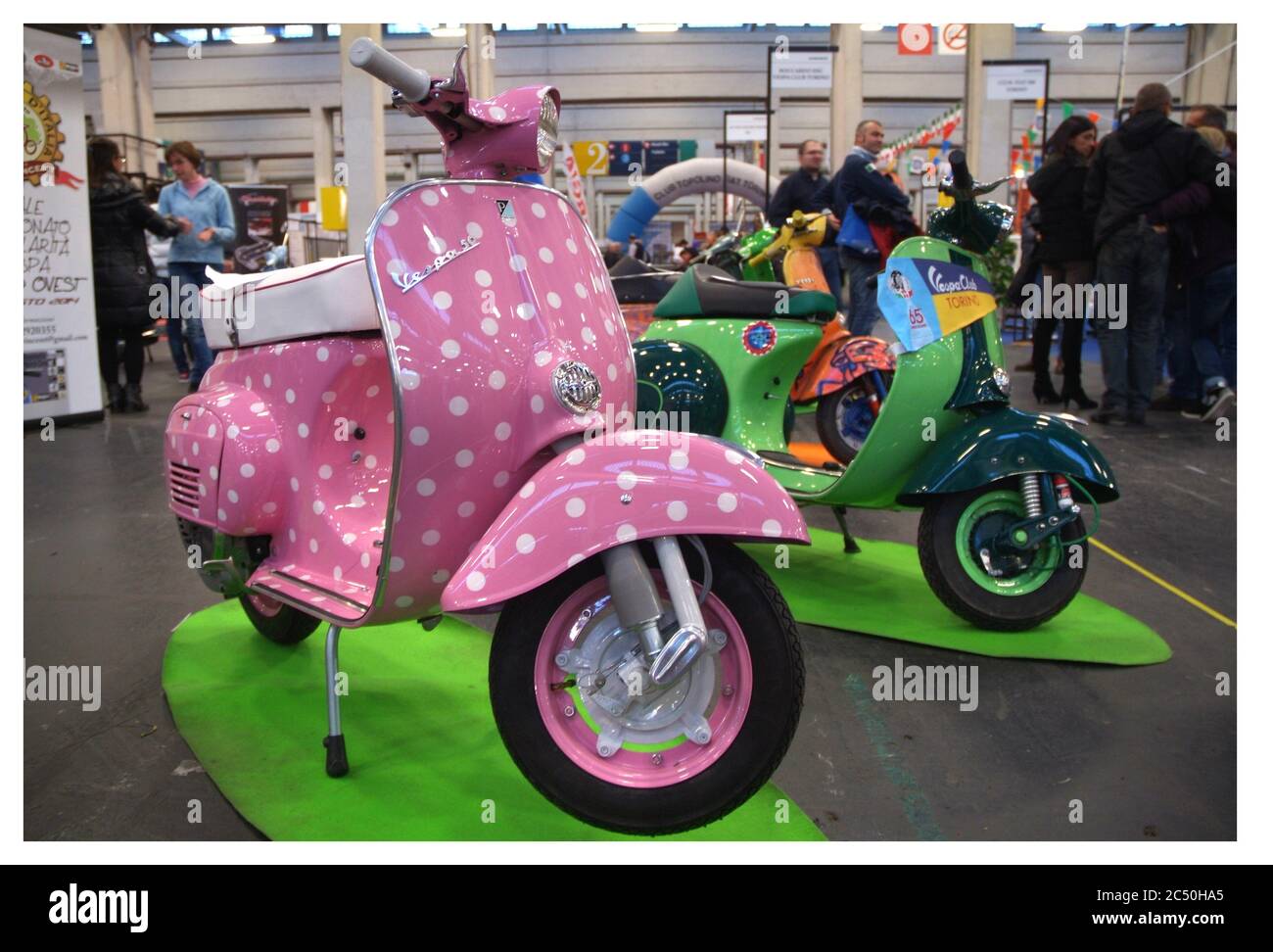 Turin, Piemont, Italien -7/02/2014 - AutoMotoRetro ist die jährliche periodische Messe für Liebhaber und Sammler von Oldtimern und Motorrädern und retro Stockfoto