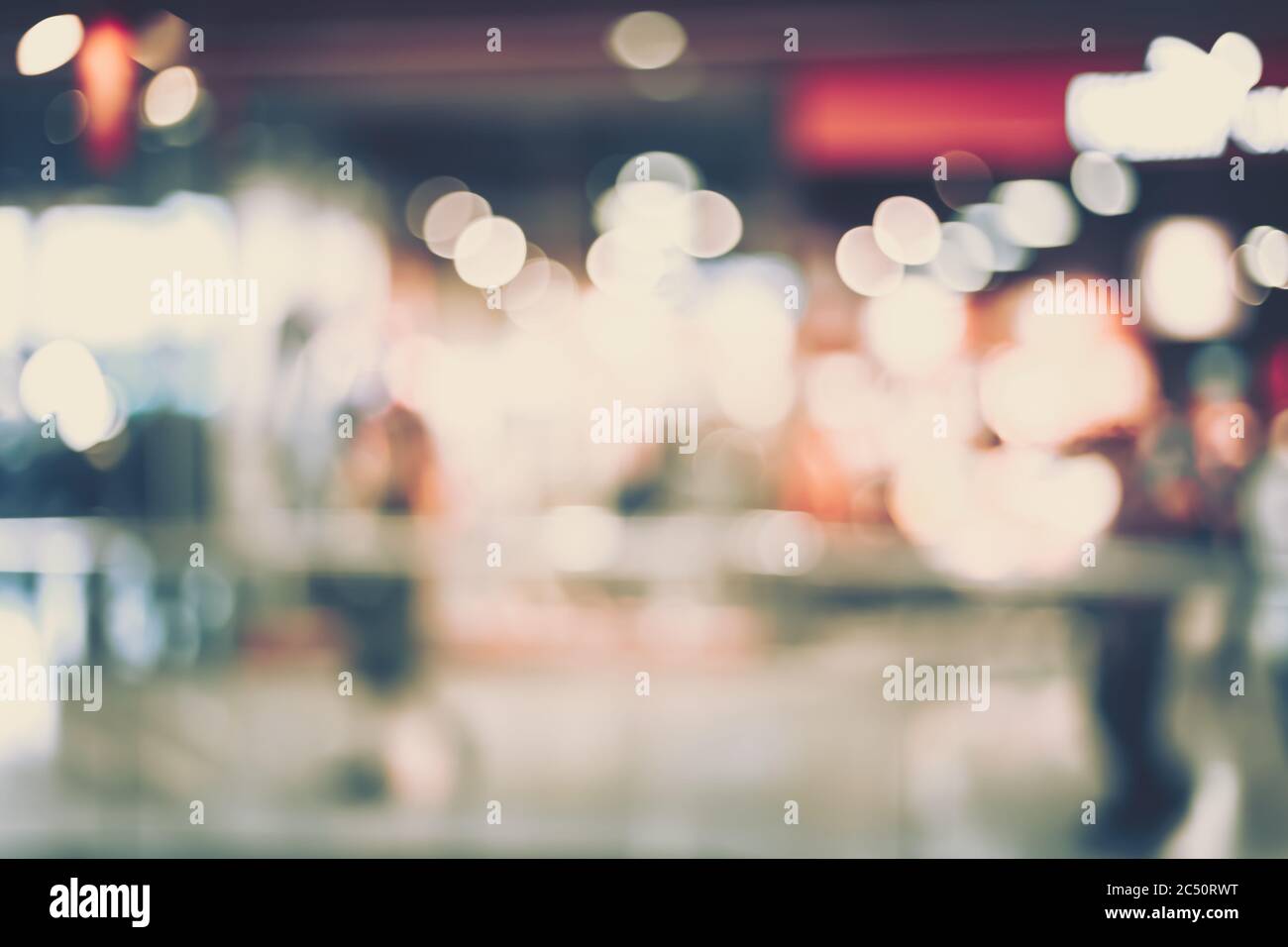 Abstrakte Shopping mall Hintergrund mit Bokeh Stockfoto