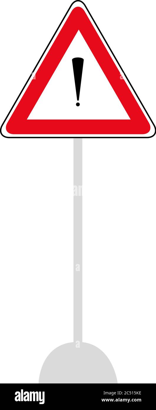 Straße rot Schild auf weißem Hintergrund. Straßenverkehrskontrolle. Fahrbahnnutzung. Vorschriftzeichen. Stop und Ertrag. Straße Stock Vektor