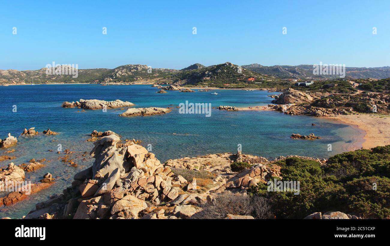 Strand Strangolato, Punta dell'Abbatoggia, Insel La Maddalena, Provinz Sassari, Sardinien, Italien, Europa Stockfoto