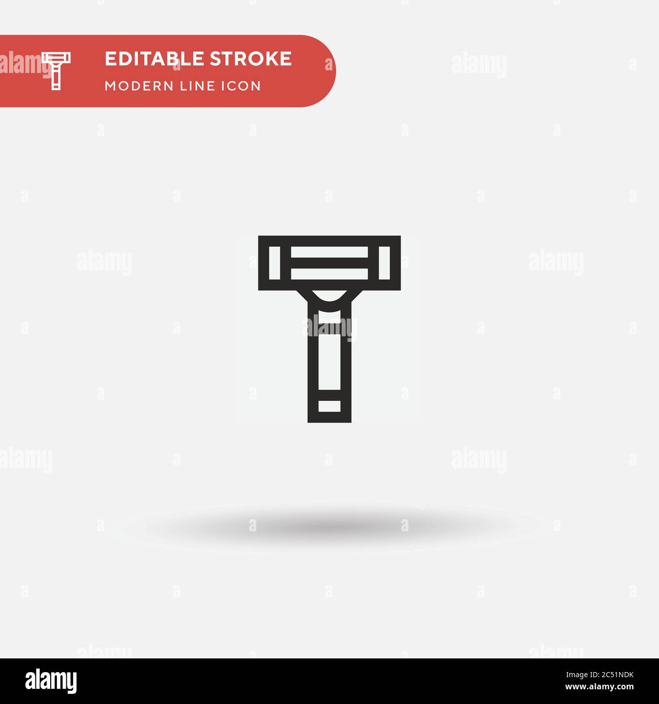 Rasiermesser einfaches Vektor-Symbol. Illustration Symbol Design Vorlage für Web mobile UI Element. Perfekte Farbe modernes Piktogramm auf bearbeitbaren Strich. Rasiermesser Symbole für Ihr Business-Projekt Stock Vektor