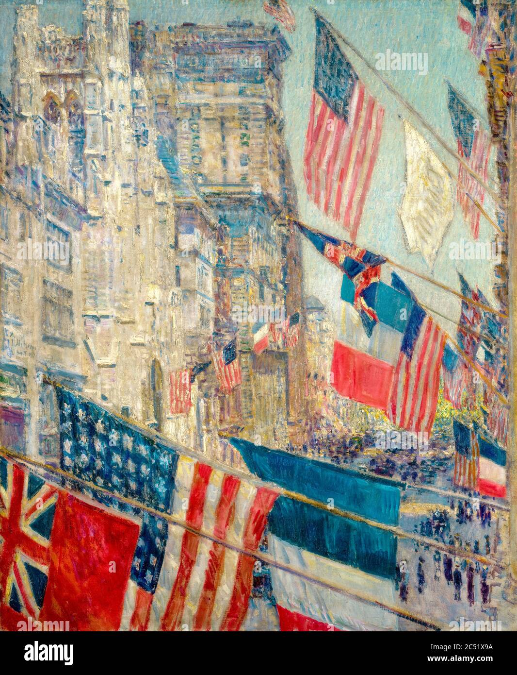 Childe Hassam, Tag der Alliierten, Mai 1917, Gemälde, 1917 Stockfoto