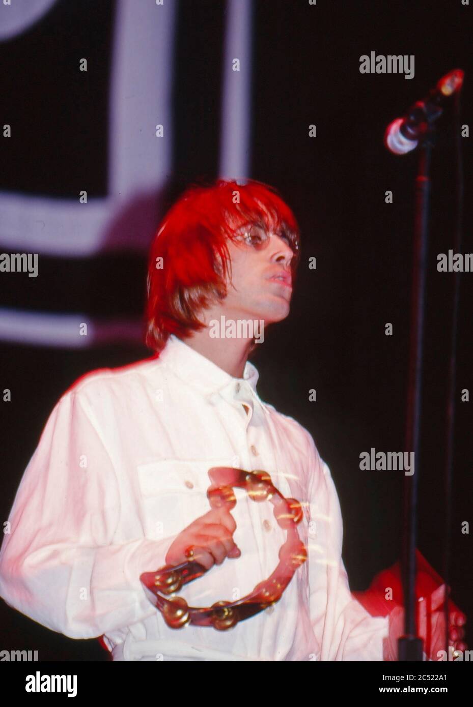 Oase live im Knepworth Park August 1996 Stockfoto