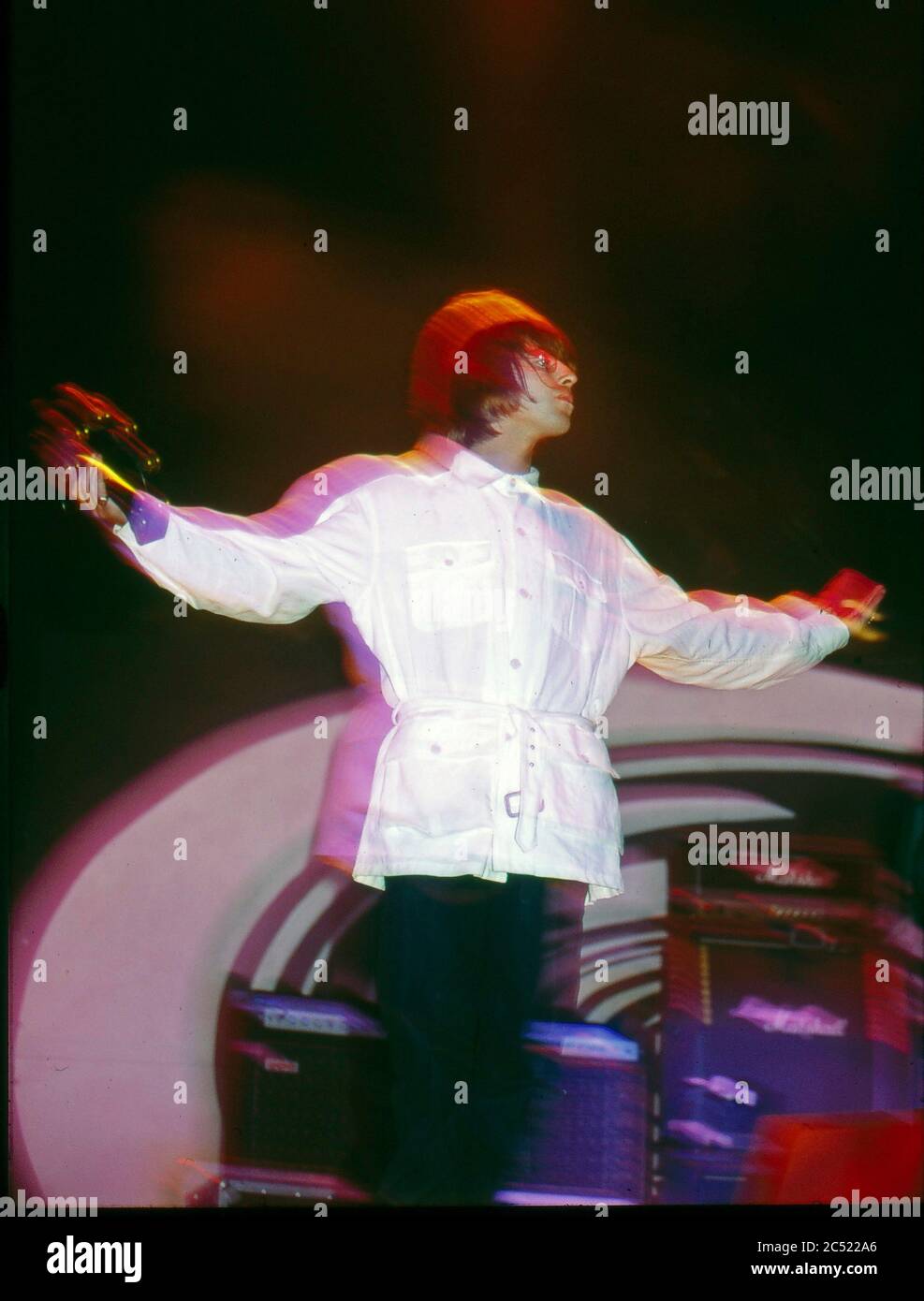 Oase live im Knepworth Park August 1996 Stockfoto