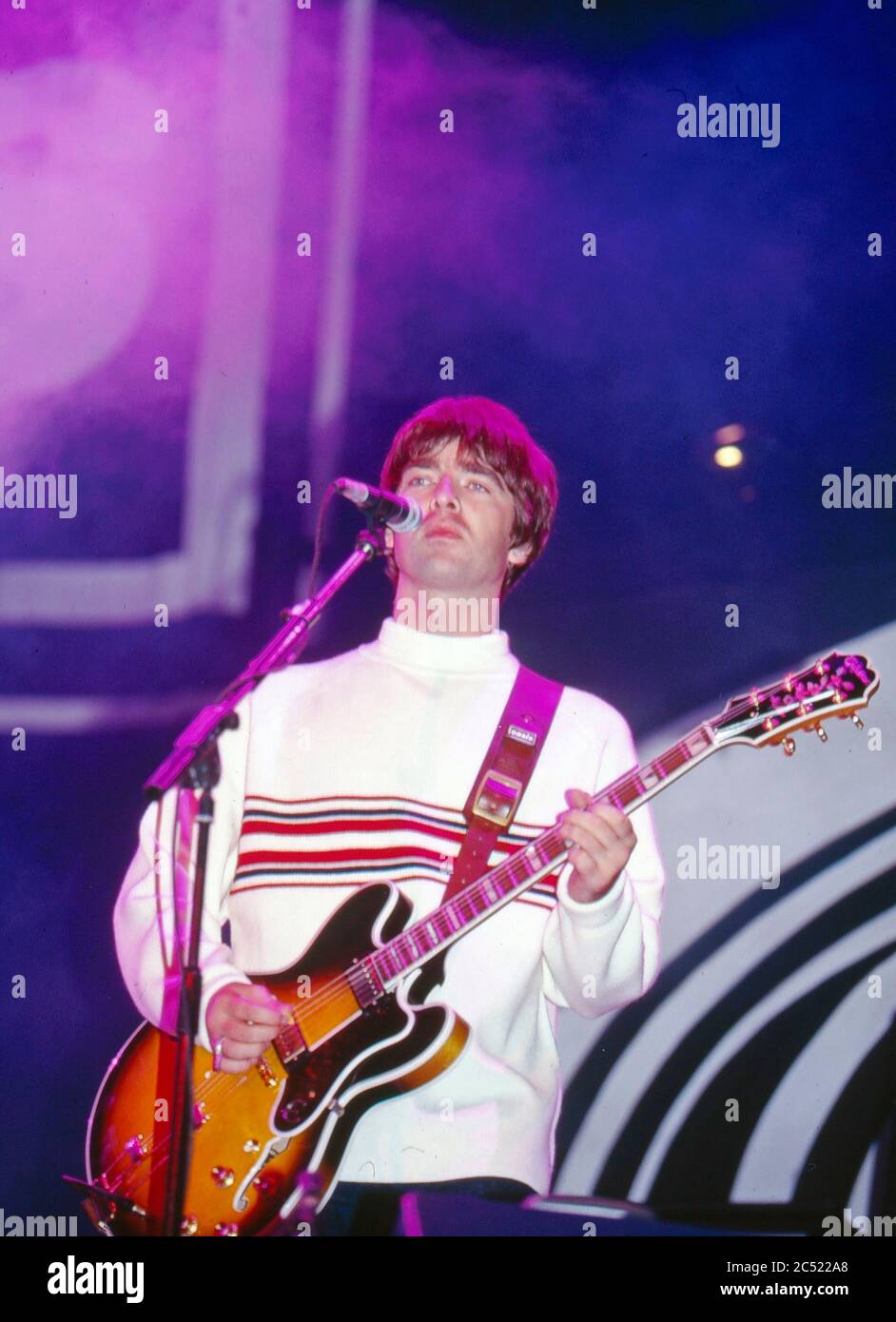 Oase live im Knepworth Park August 1996 Stockfoto