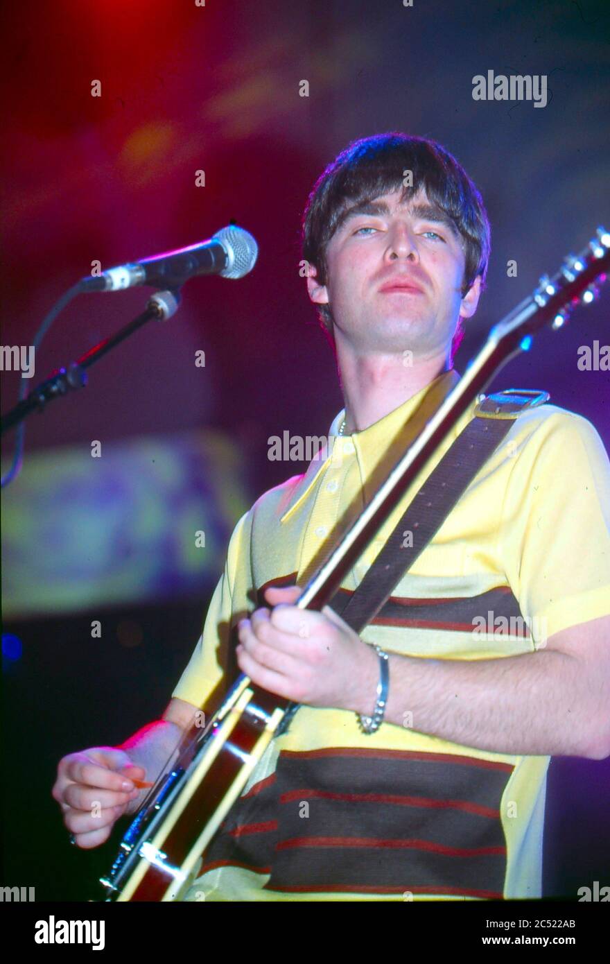 Oase live im Knepworth Park August 1996 Stockfoto