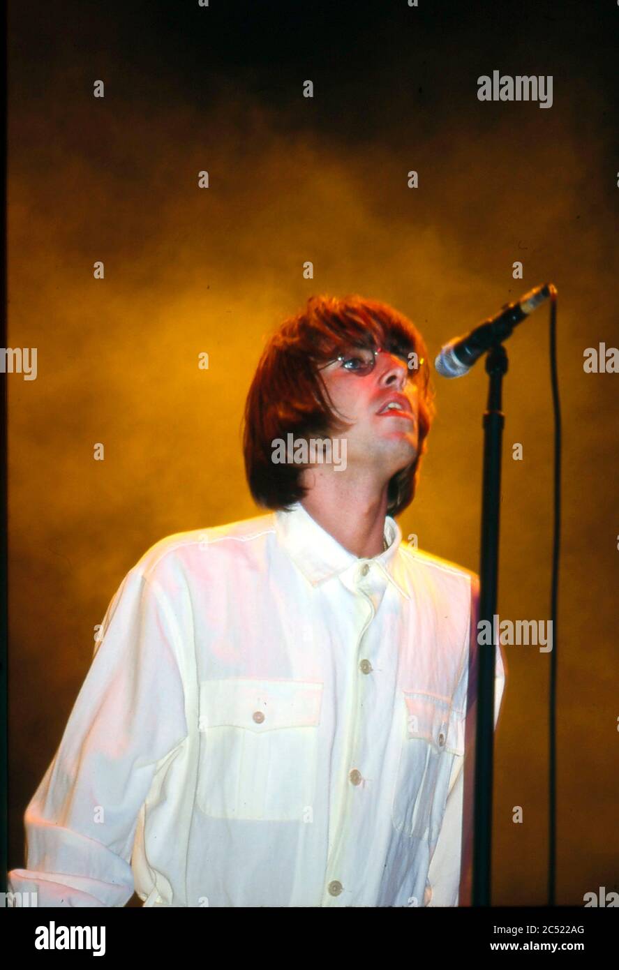 Oase live im Knepworth Park August 1996 Stockfoto