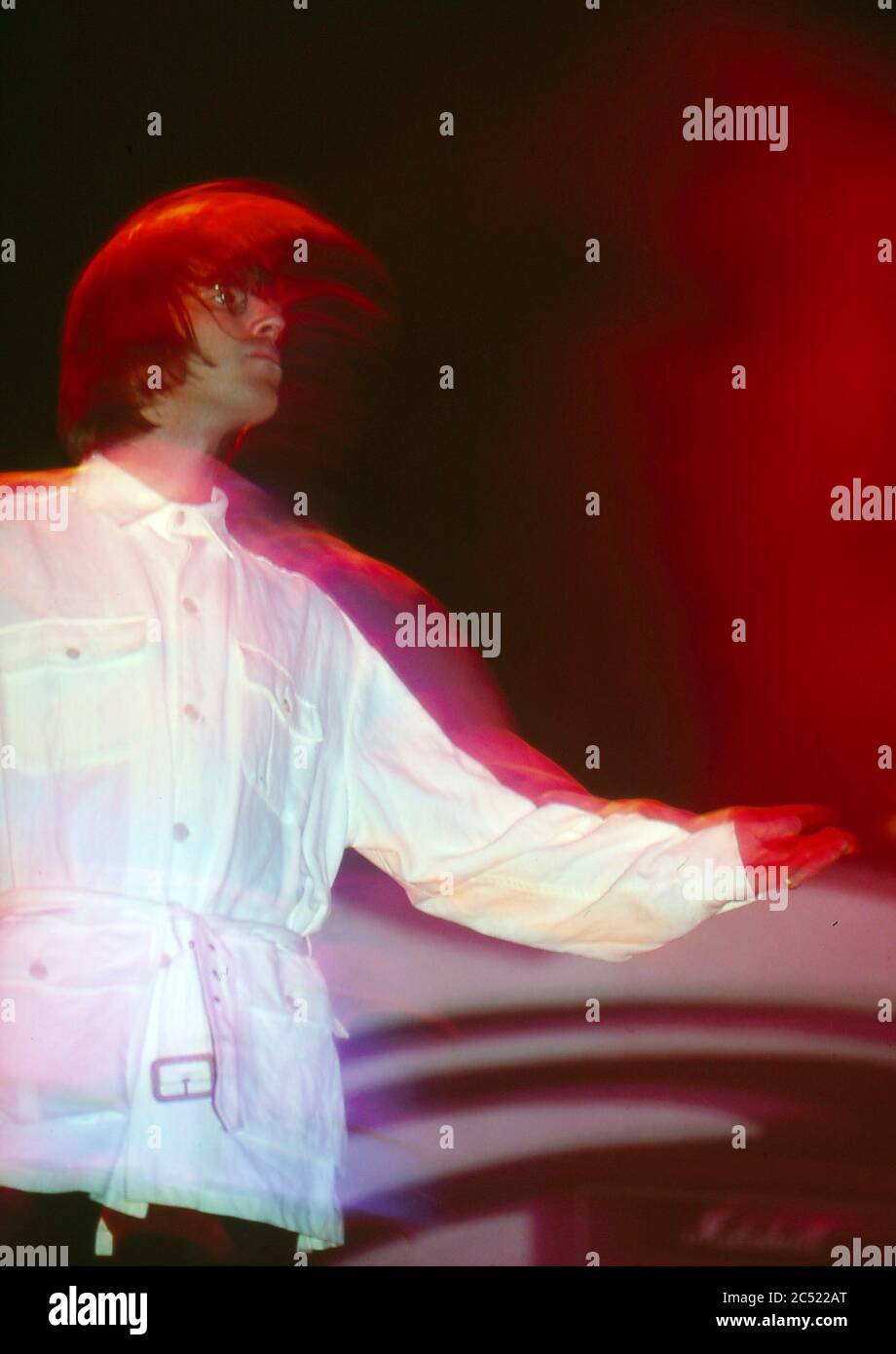 Oase live im Knepworth Park August 1996 Stockfoto