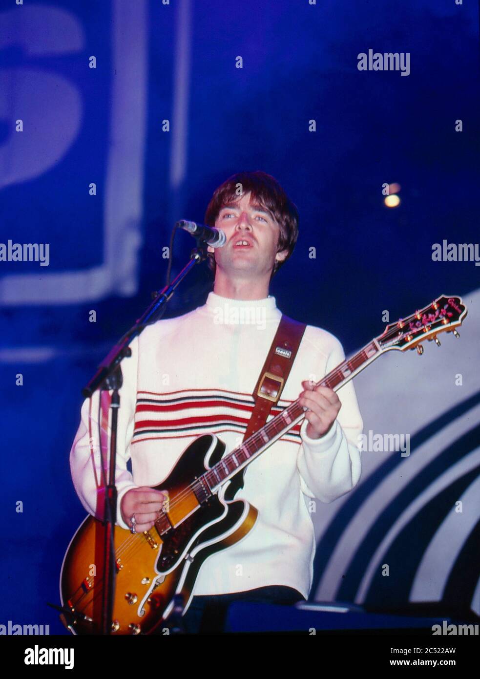 Oase live im Knepworth Park August 1996 Stockfoto