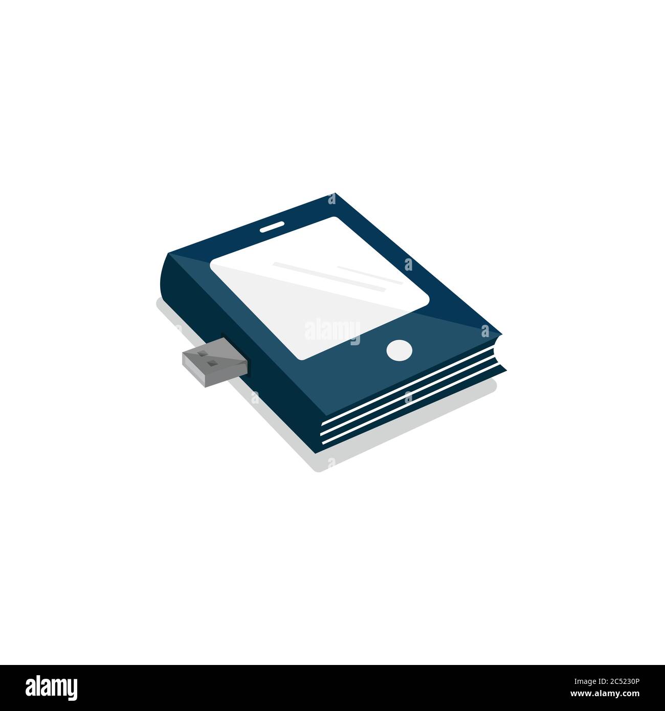 Ebook Logo Design Vektor Elektronische Bibliothek Symbol. Digital Lernbuch Logo Plattform Design Logo Vektor Stock Vektor