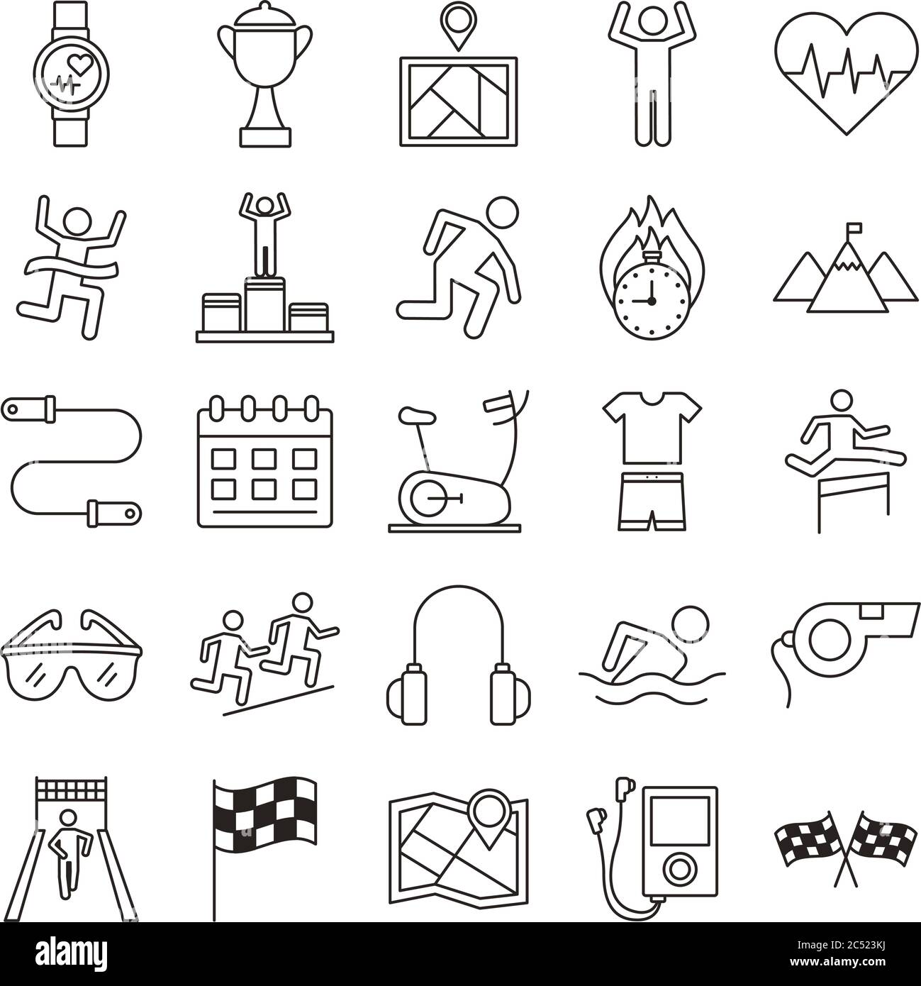 Bündel von Laufschienen und Tracks Set Symbole Vektor Illustration Design Stock Vektor