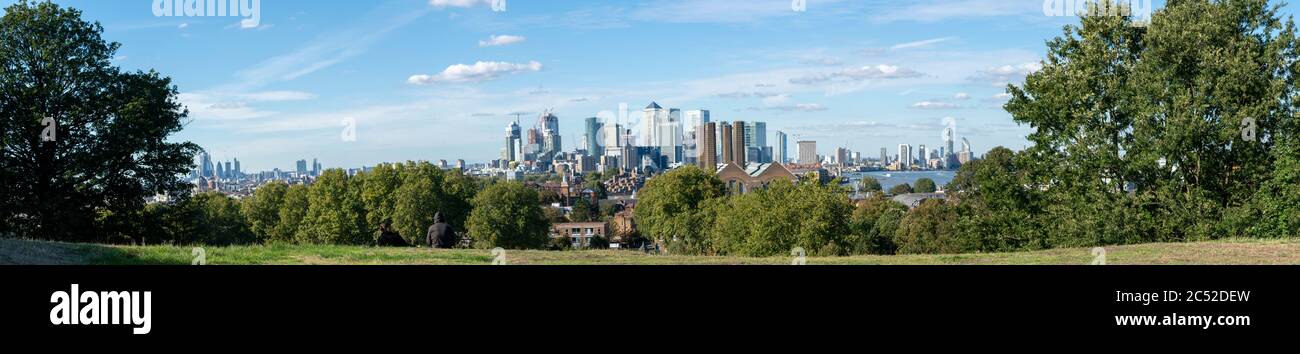 Das sich ständig wandelnde Gesicht Londons, die Skyline wird zu ihrem neuen Gesicht. Eine Aussicht auf wirtschaftliche Hoffnung und Freiheit Stockfoto