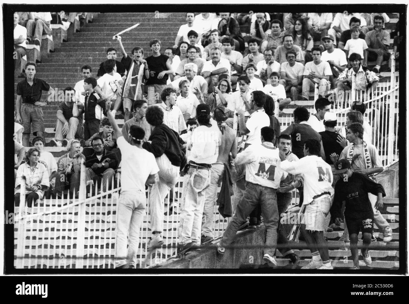 Archiv 90ies: Derby Lyon Saint-Etienne, Saint-Etienne, Loire, Frankreich Stockfoto