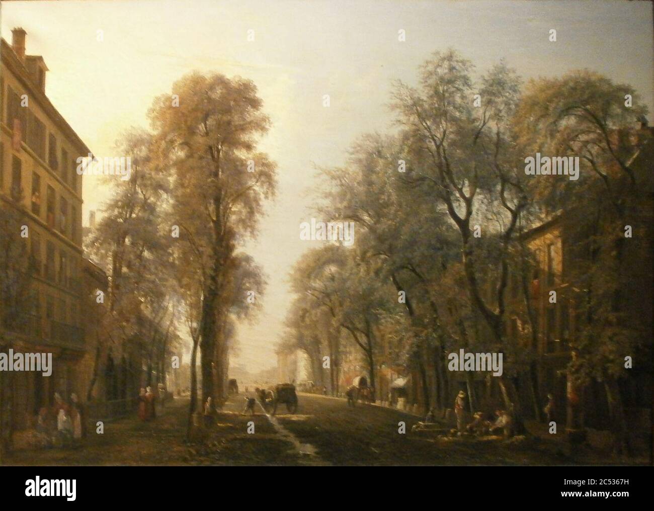 Isidore Dagnan - Le Boulevard Poissonnière en 1834. Stockfoto