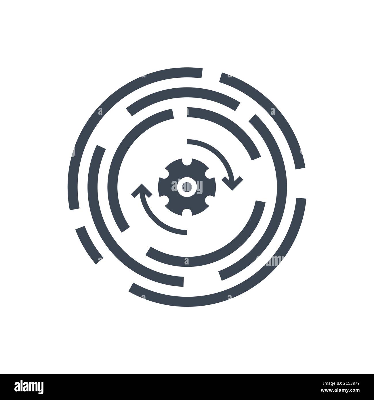 Symbol Für Vektorgliphe Aktualisieren Stock Vektor
