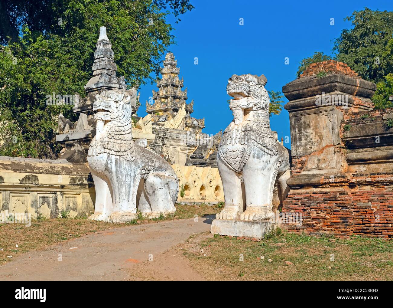 Maha Aungmye Bonzan Kloster. Inwa (Ava). Myanmar Stockfoto