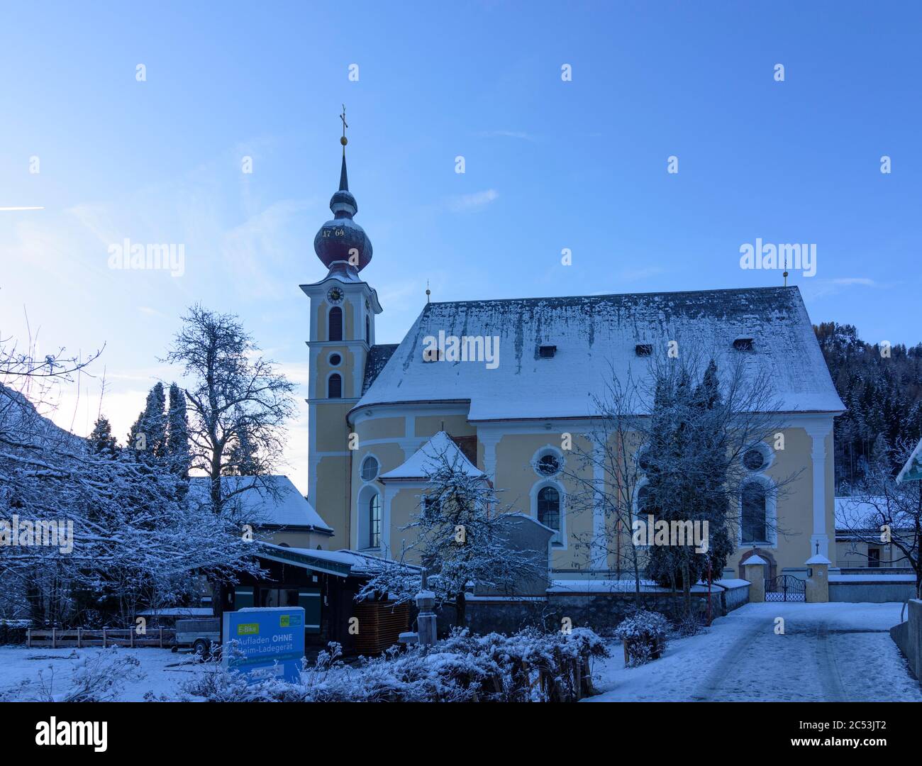 Waidring, Kirche in den Kitzbüheler Alpen, Pillersee Tal, Tirol, Österreich Stockfoto