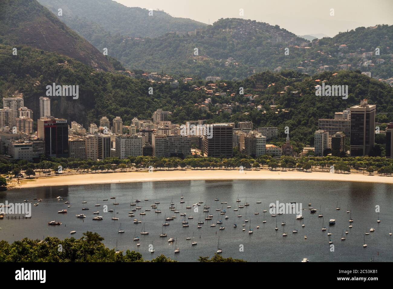 Botafogo Beach Aerial View, Rio de Janeiro City, Brasilien Stockfoto Botafogo Beach Aerial View, Rio de Janeiro City, Brasilien Stockfoto