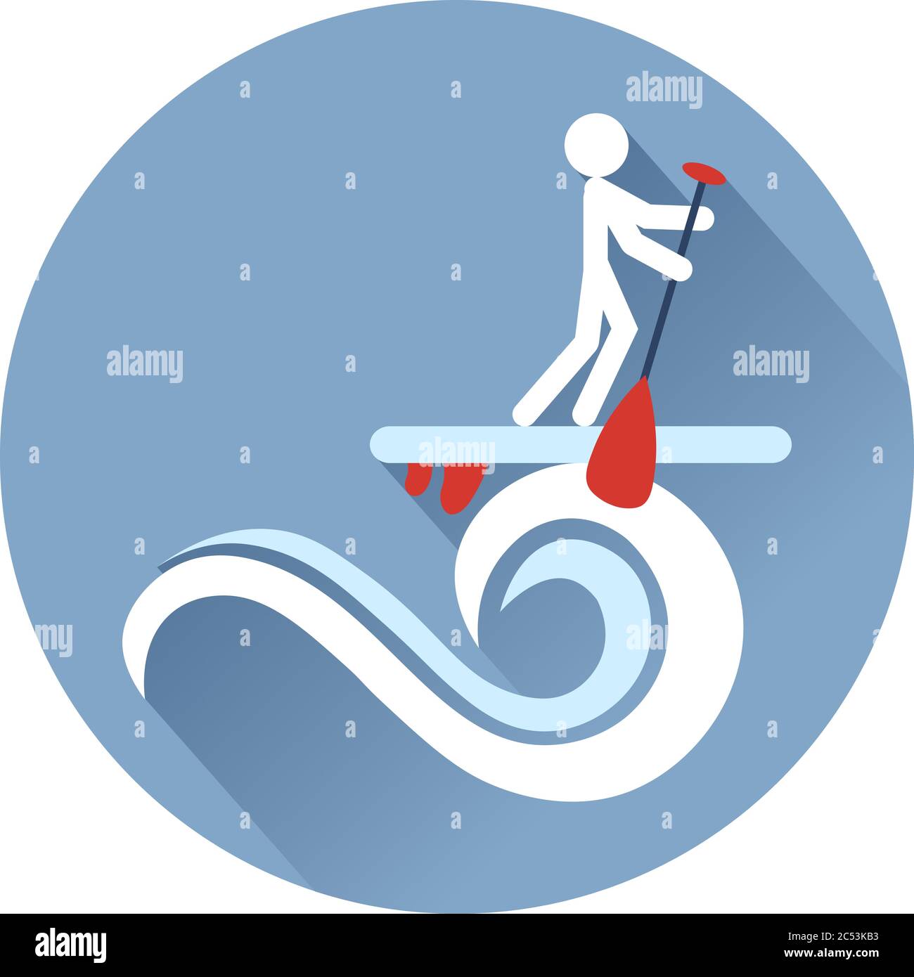 sup Surf Yoga-Ikonen Stock Vektor