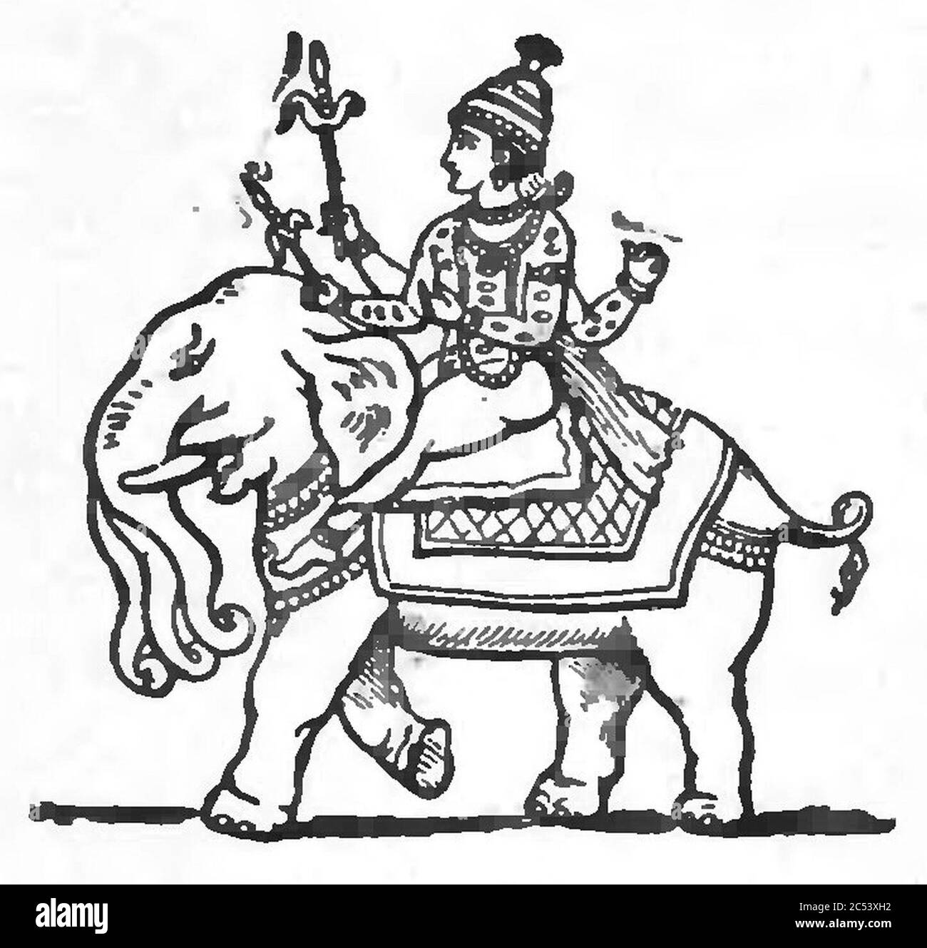Indra - Seite 68 - Kapitel VII - Geschichte Indiens Band 1 (1906). Stockfoto