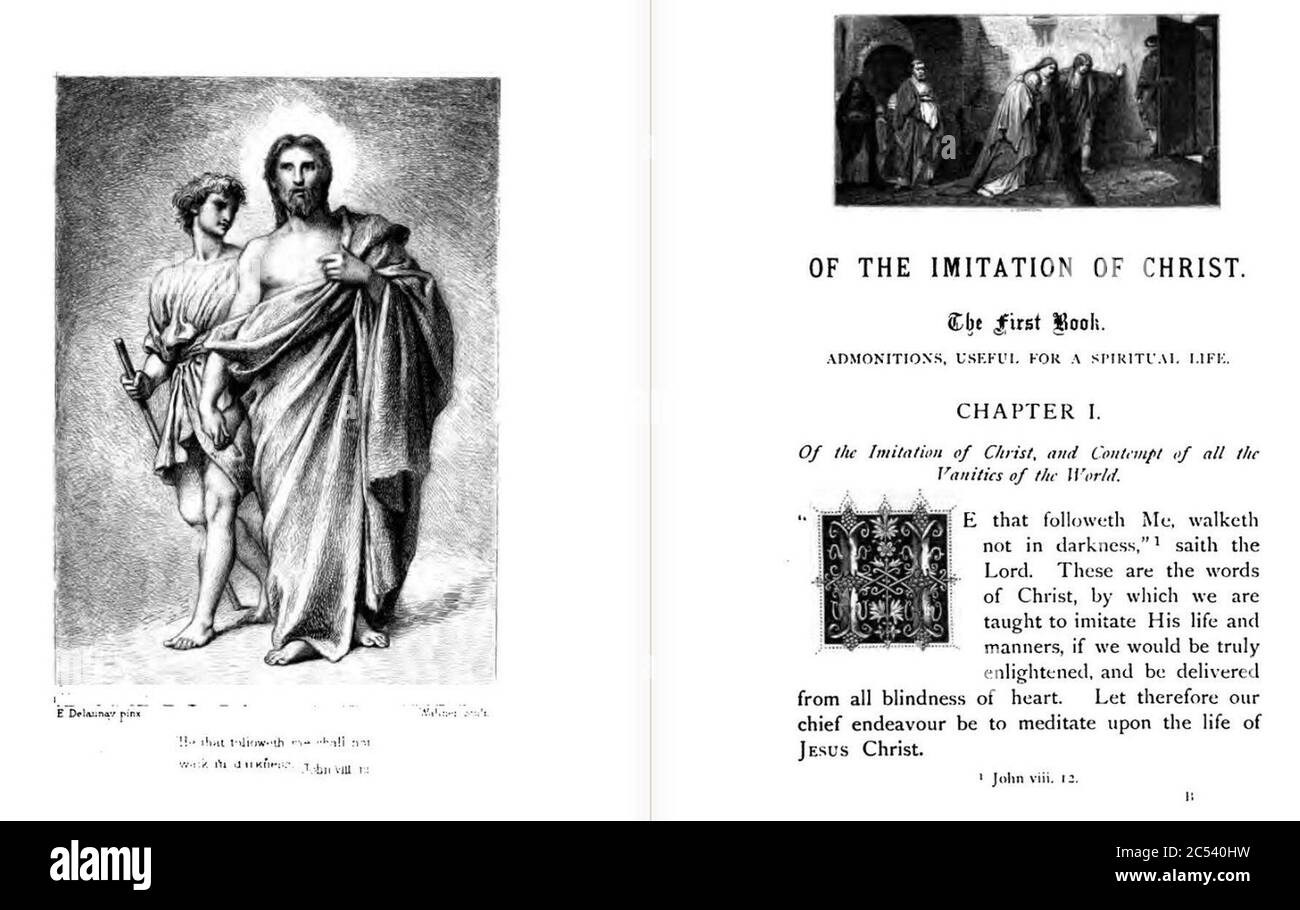 Imitation of Christ Chap1 Chapman und Halle 1878. Stockfoto