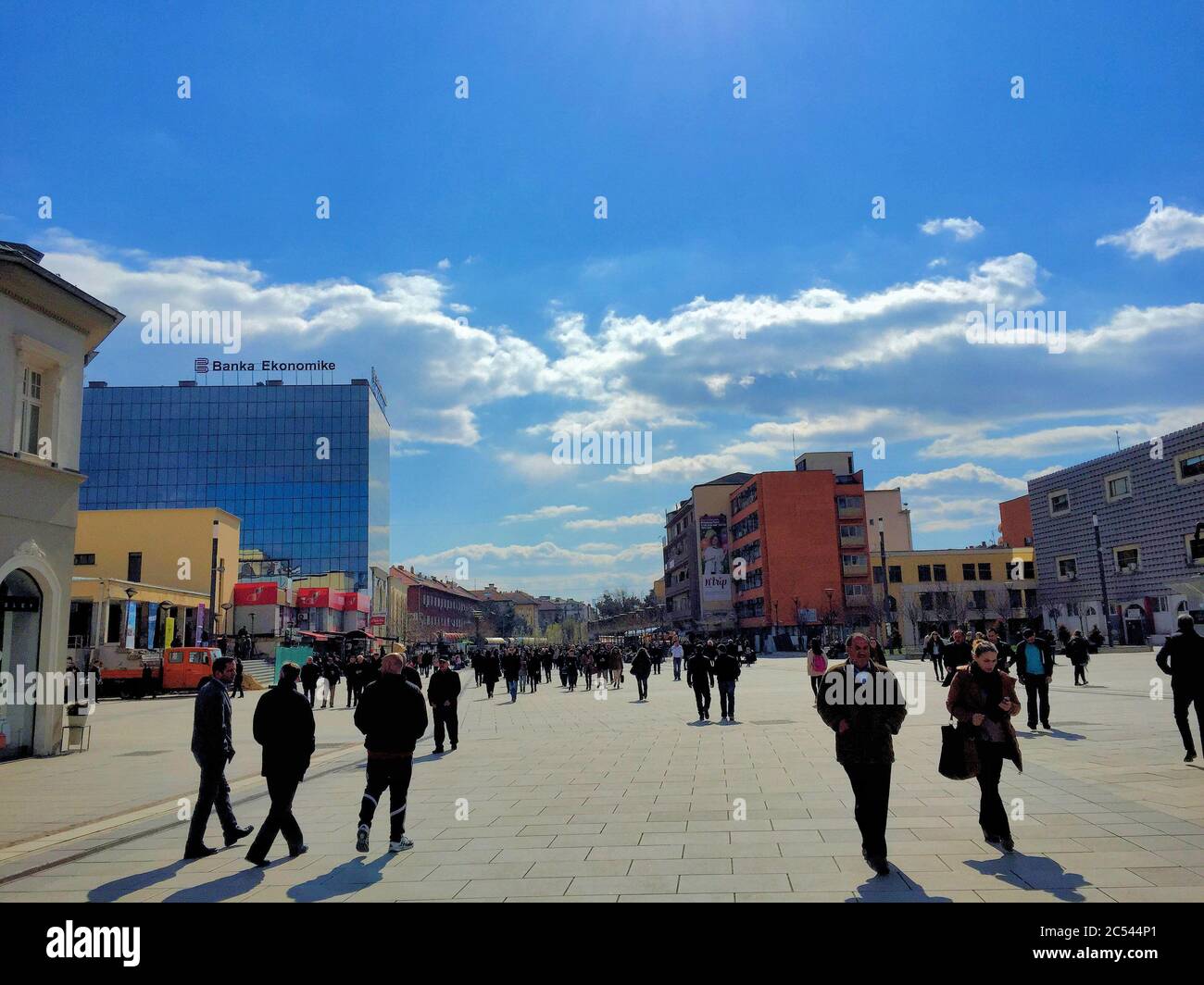 Im Zentrum von Pristina Stockfoto
