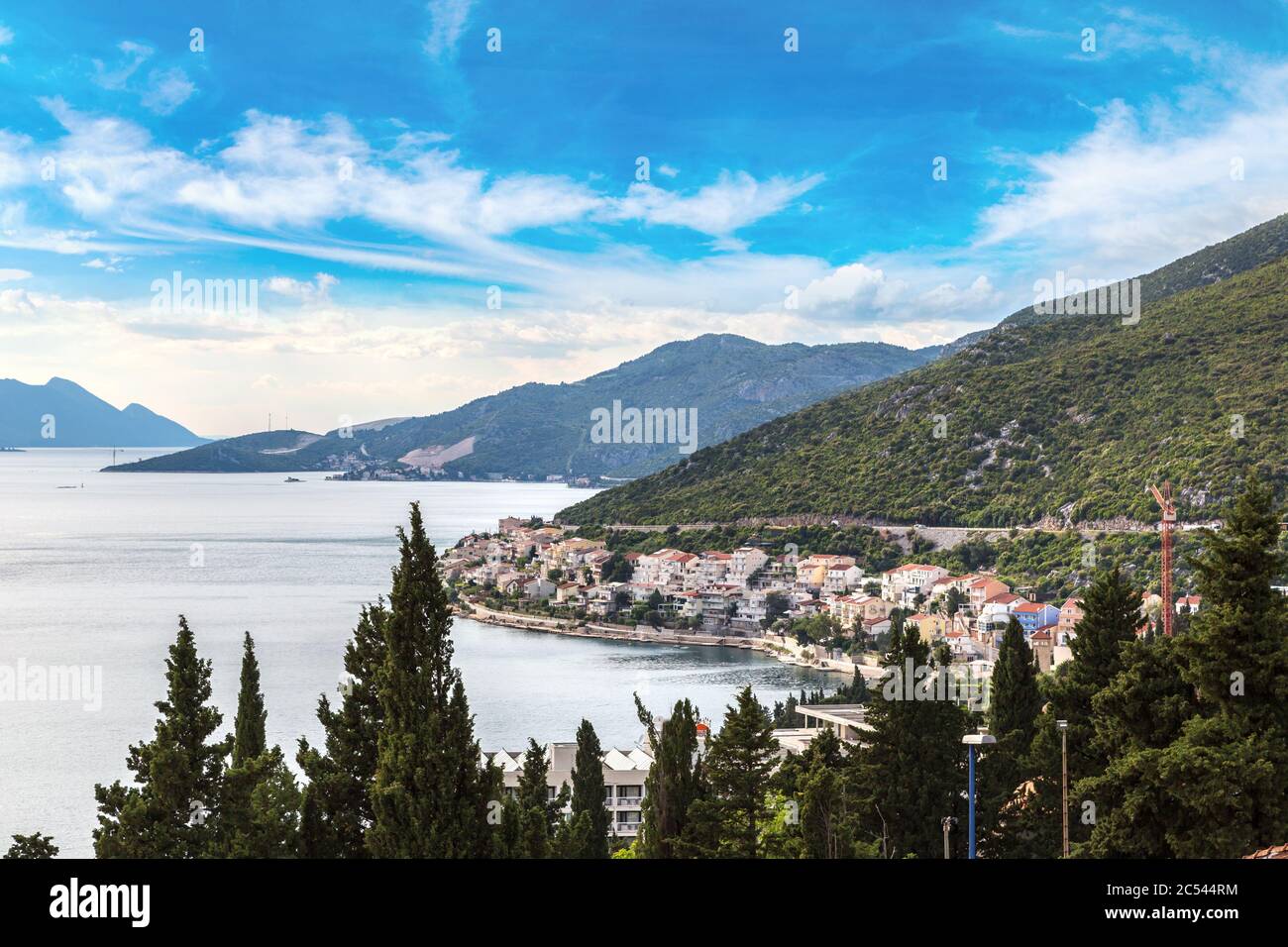 Neum, Resort an der Adria in einem schönen Sommertag, Bosnien und Herzegowina Stockfoto