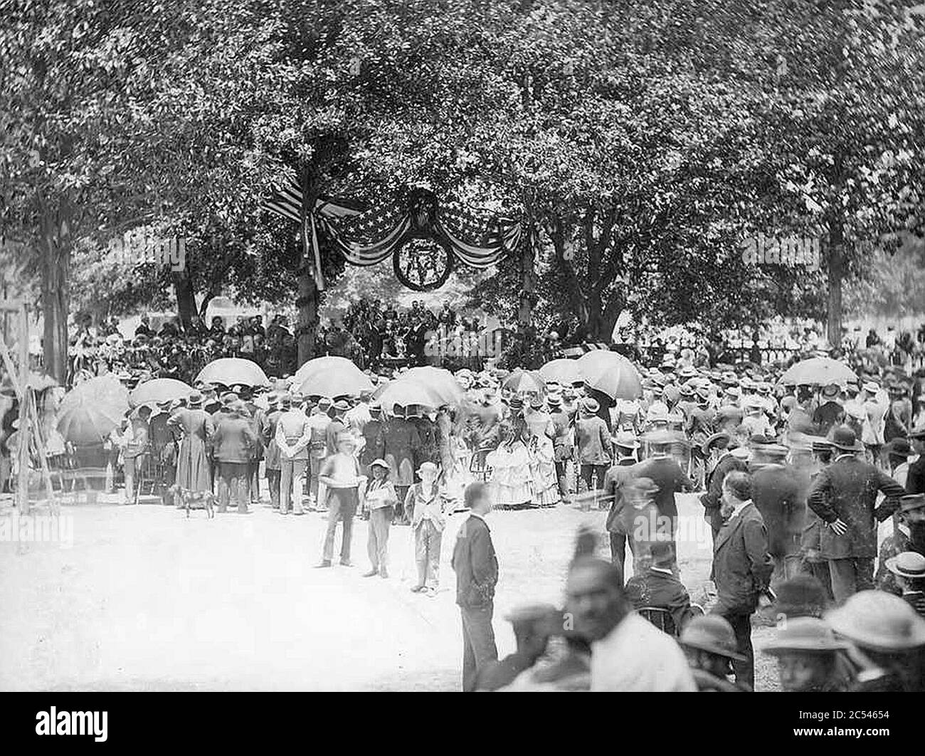 Einweihung des Gouverneurs von Louisiana Murphy J. Foster im Staatshaus (1892). Stockfoto