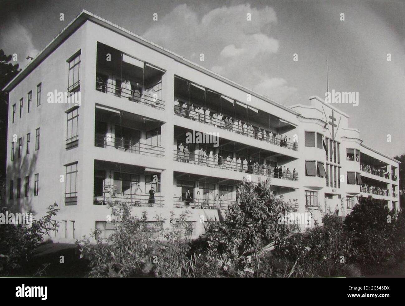 Inauguração do Sanatório da A. N. T., 28 de Setembro de 1940, Funchal. Stockfoto