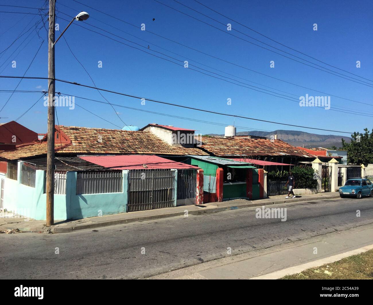 In den Straßen von Santiago De Cuba Stockfoto